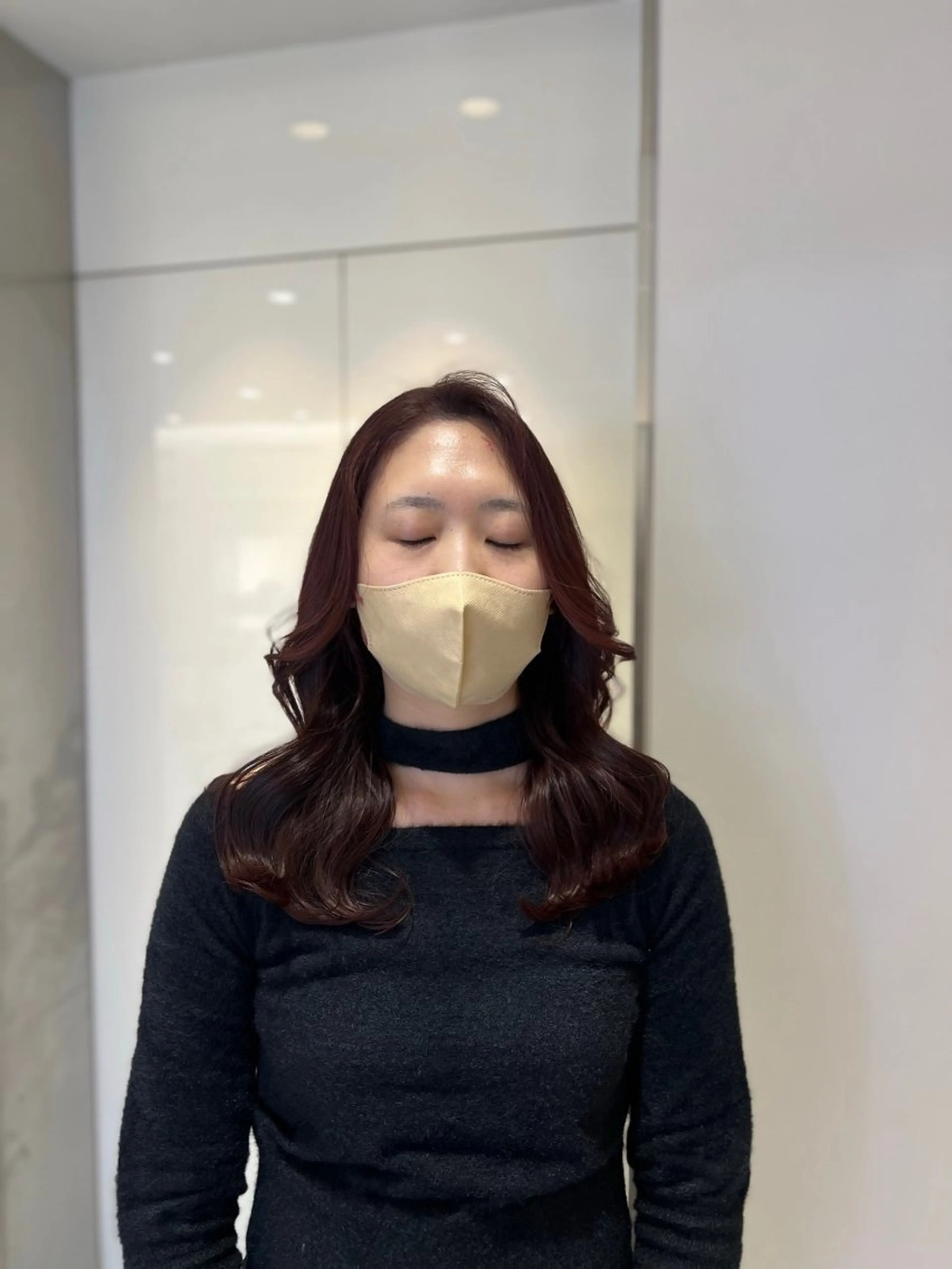 ミディアム カット 顔周り/透明感 🤍銀座RINOSEのヘアスタイル