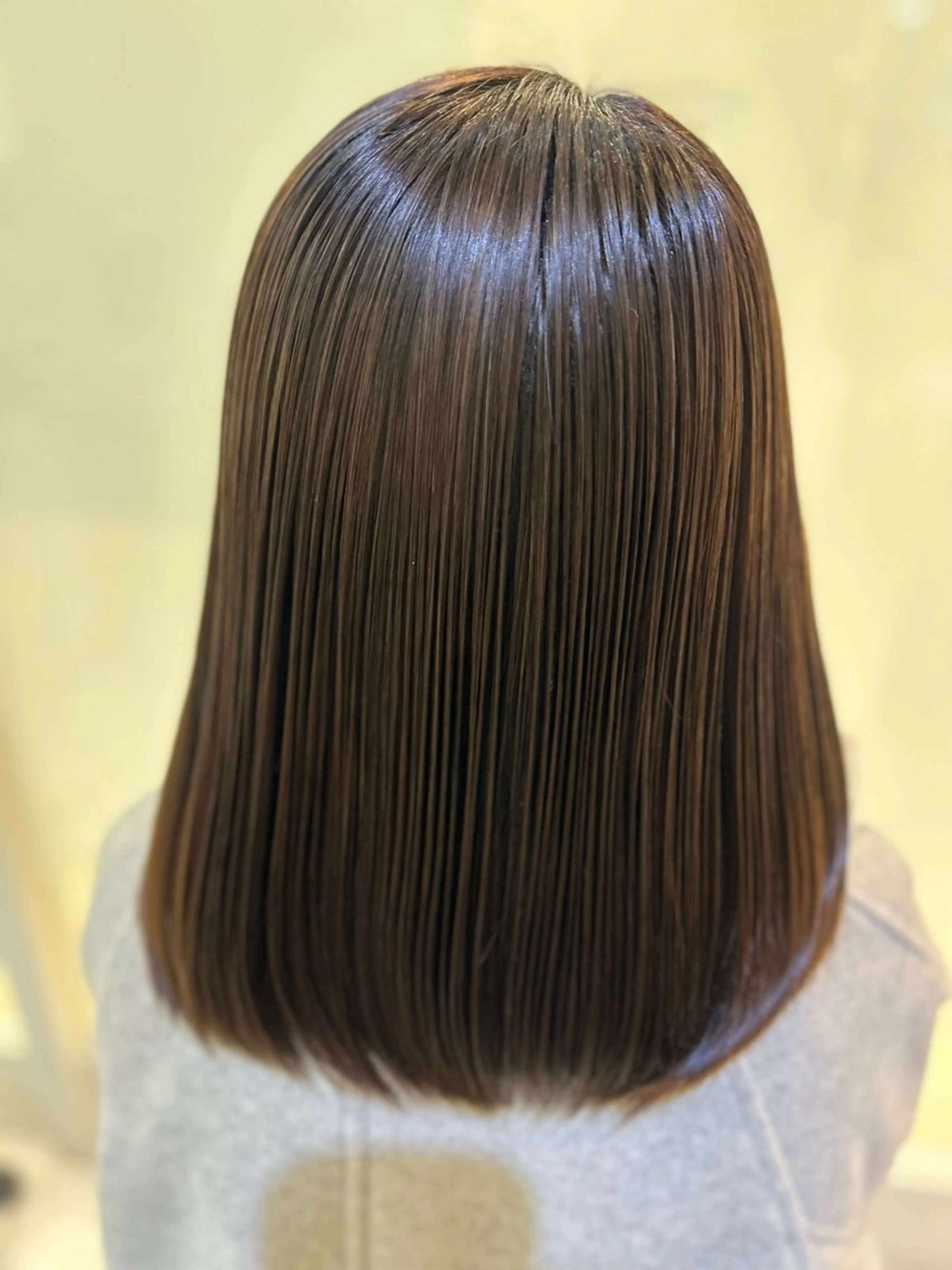 ミディアム パーマ カット 縮毛矯正 トリートメント 艶質改善/縮毛矯正 ササキナツミのヘアスタイル