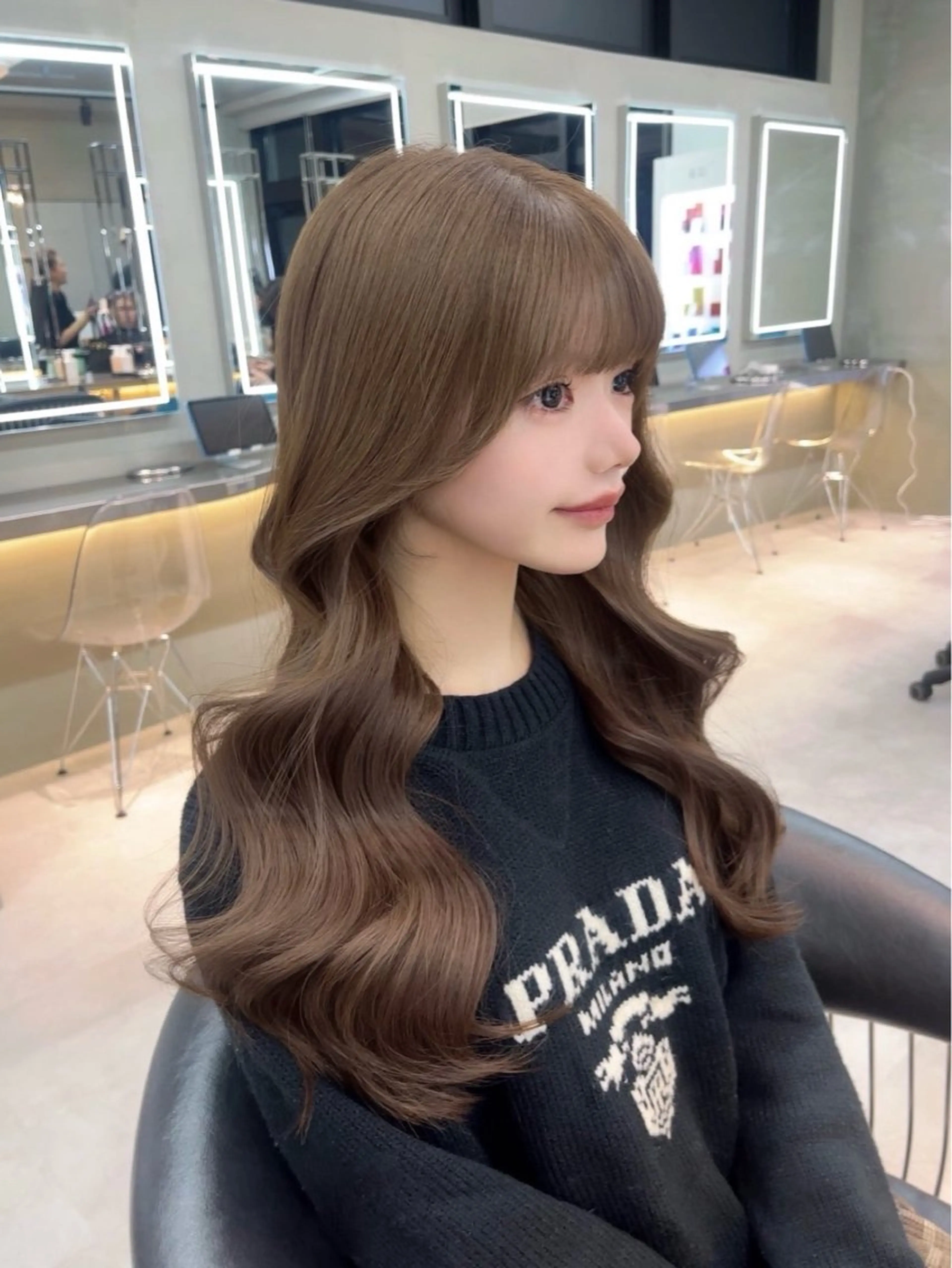 セミロング カラー 韓国ヘア/レイヤー Londエレンのヘアスタイル