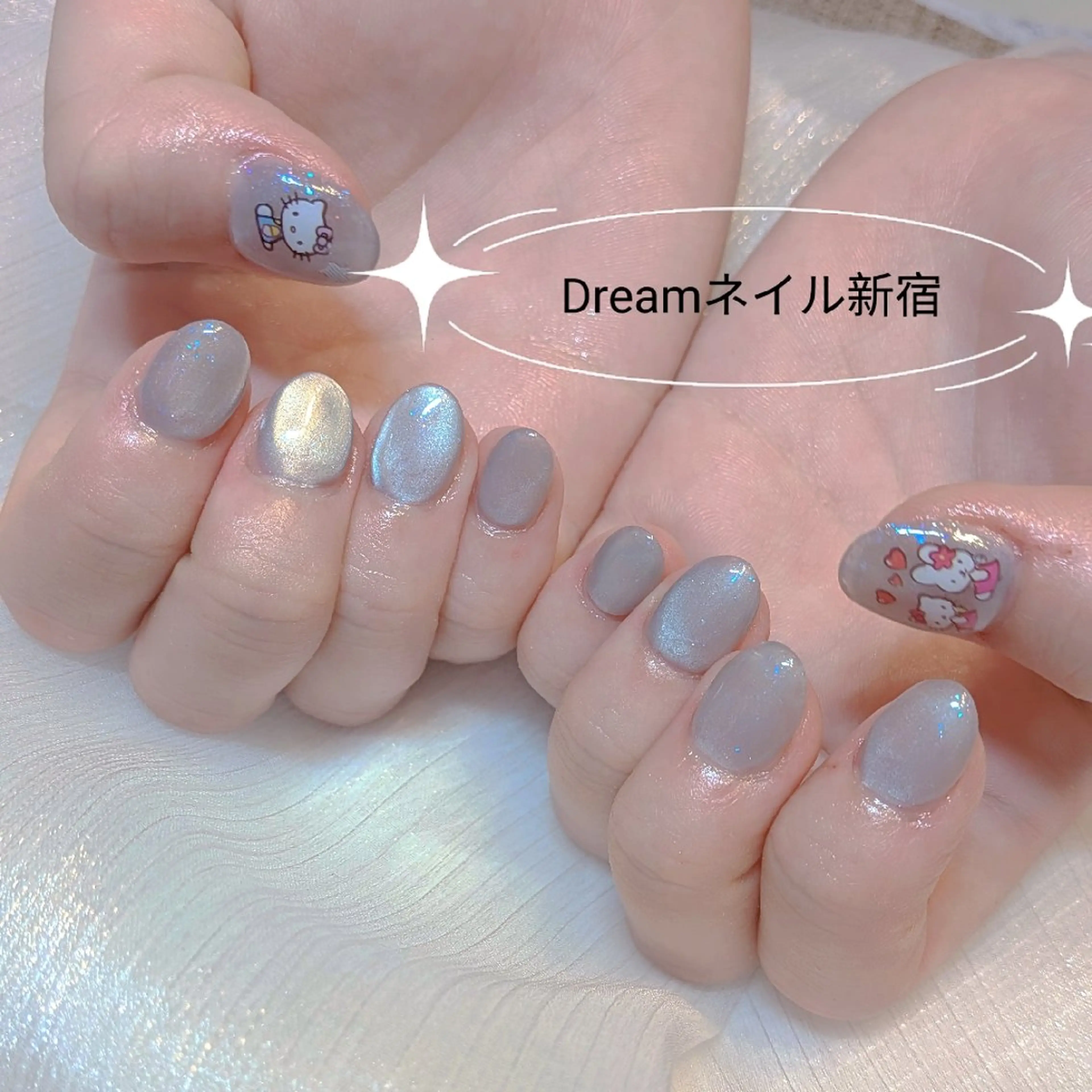 ネイル マグネットネイル ハンドネイル ハンドケア ネイリストゆか💅 長さだし、深爪矯正のネイルデザイン