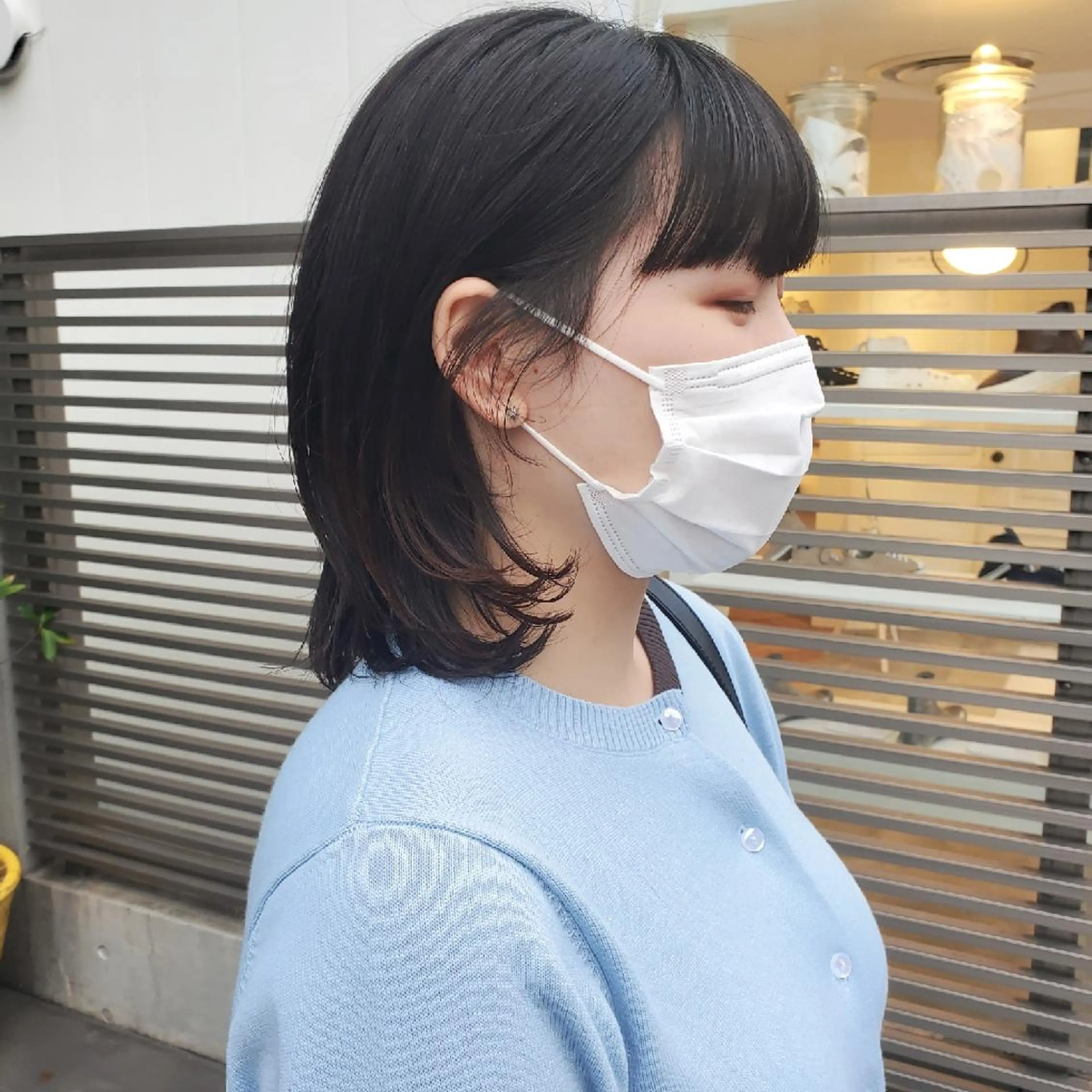 ミディアム ボブ くせ毛 韓国風ヘア レイヤーカット 韓国レイヤー　 suzuのヘアスタイル