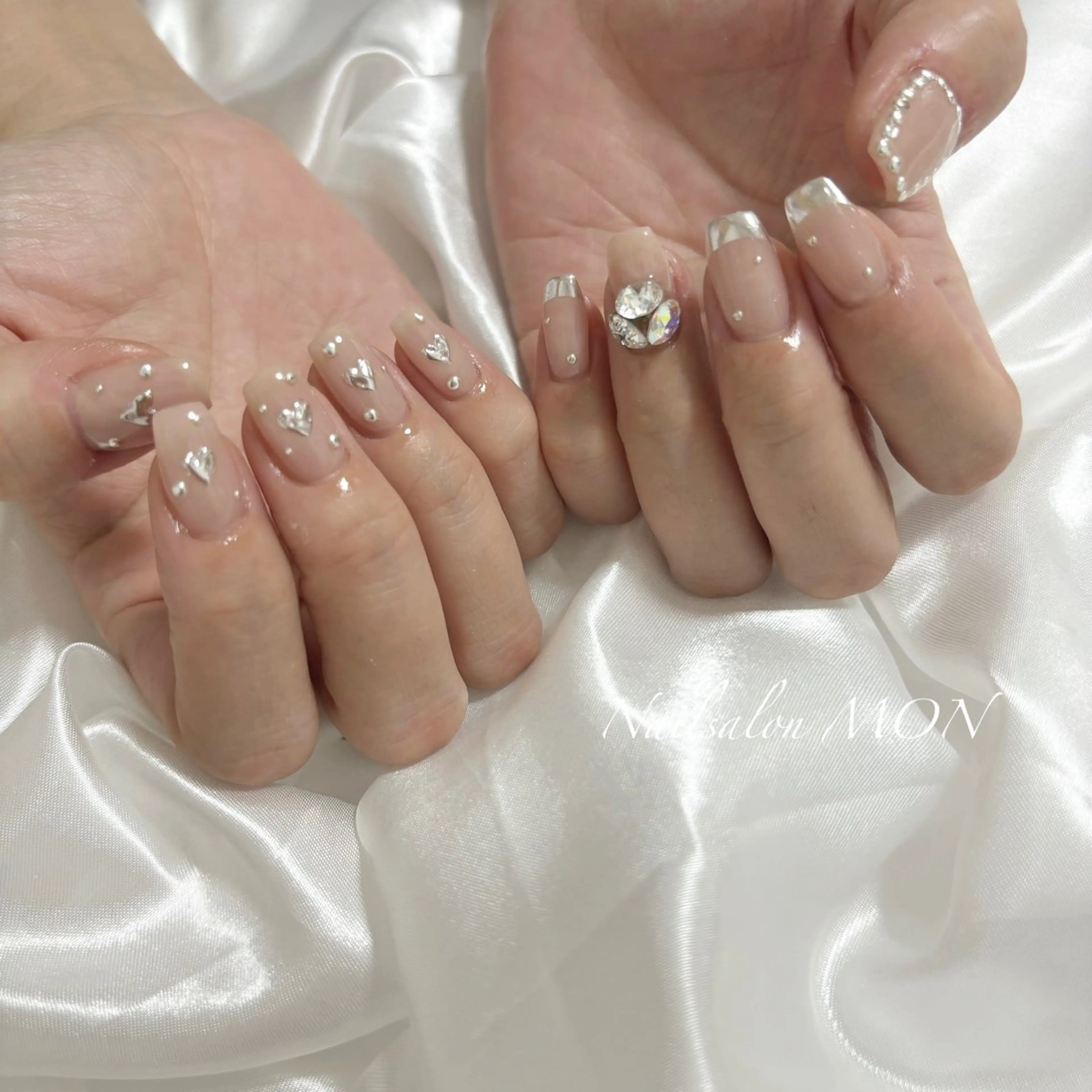 ネイル ストーンネイル ハンドネイル Nailsalon MONのネイルデザイン