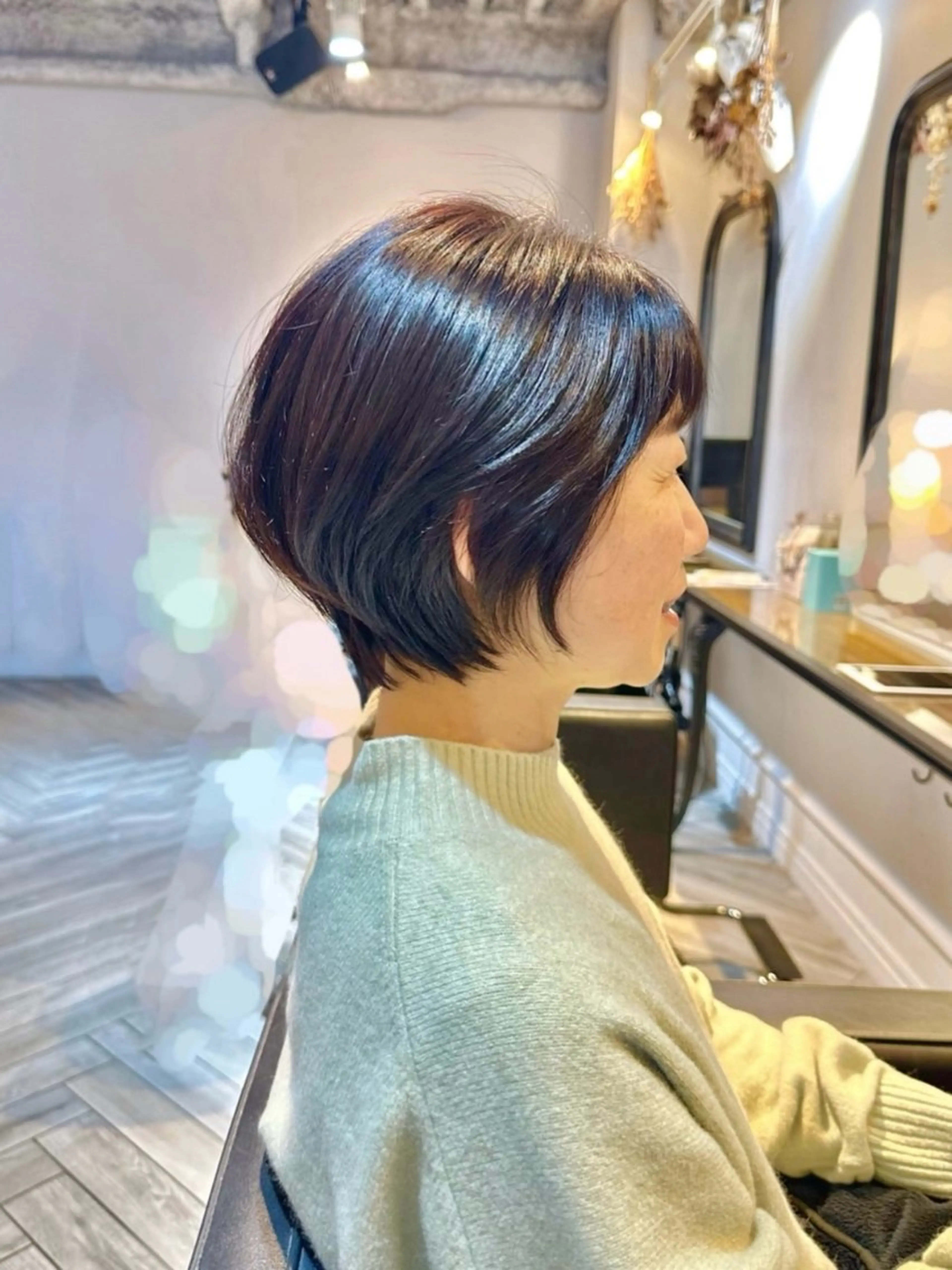 ショート カラー くびれヘア カット ヘアカラー ヘッドスパ THE  OSCAR所属・前田 加奈子のヘアスタイル