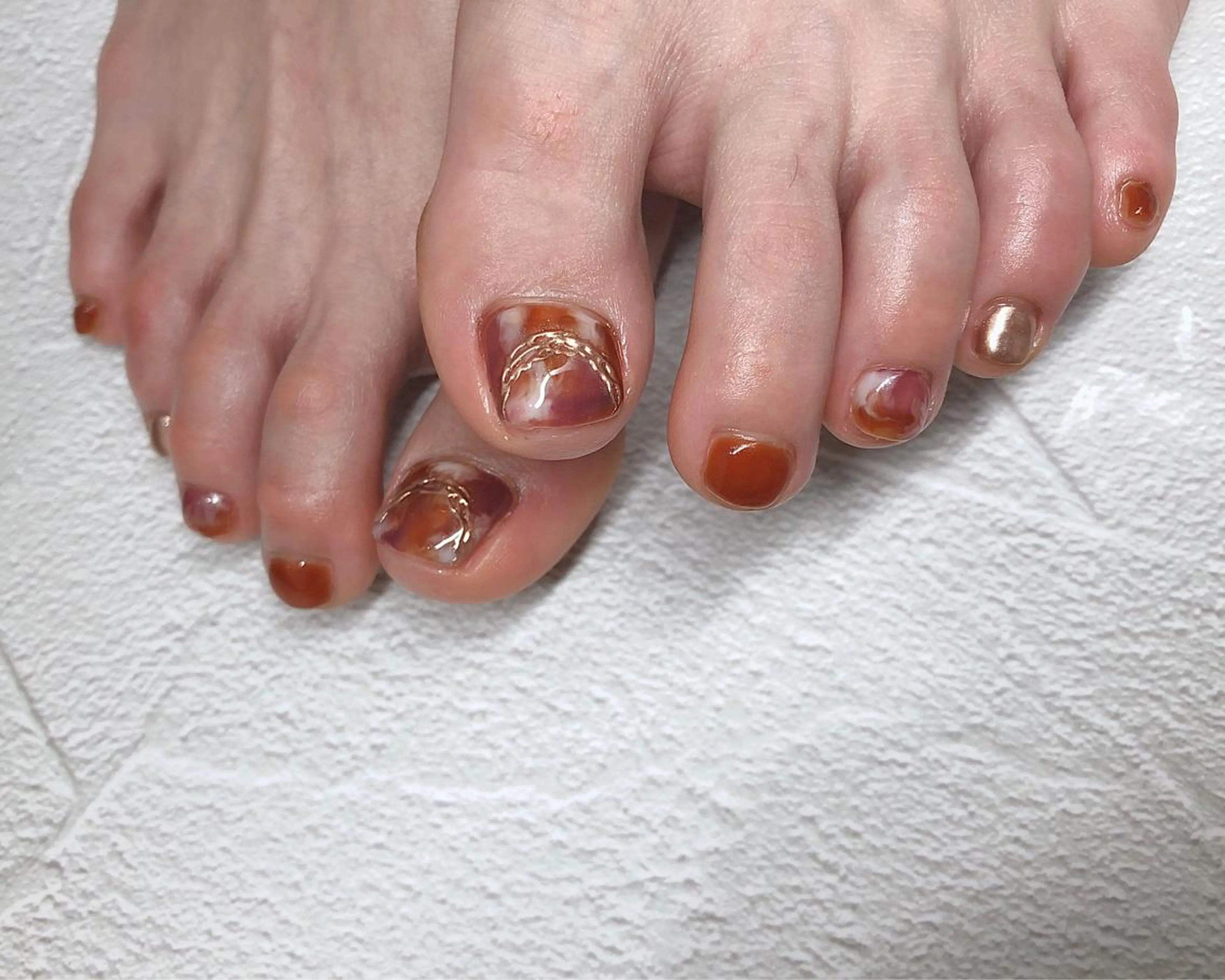 ネイル べっ甲ネイル フットネイル nail heron所属・saki_ nail heronのその他イメージ