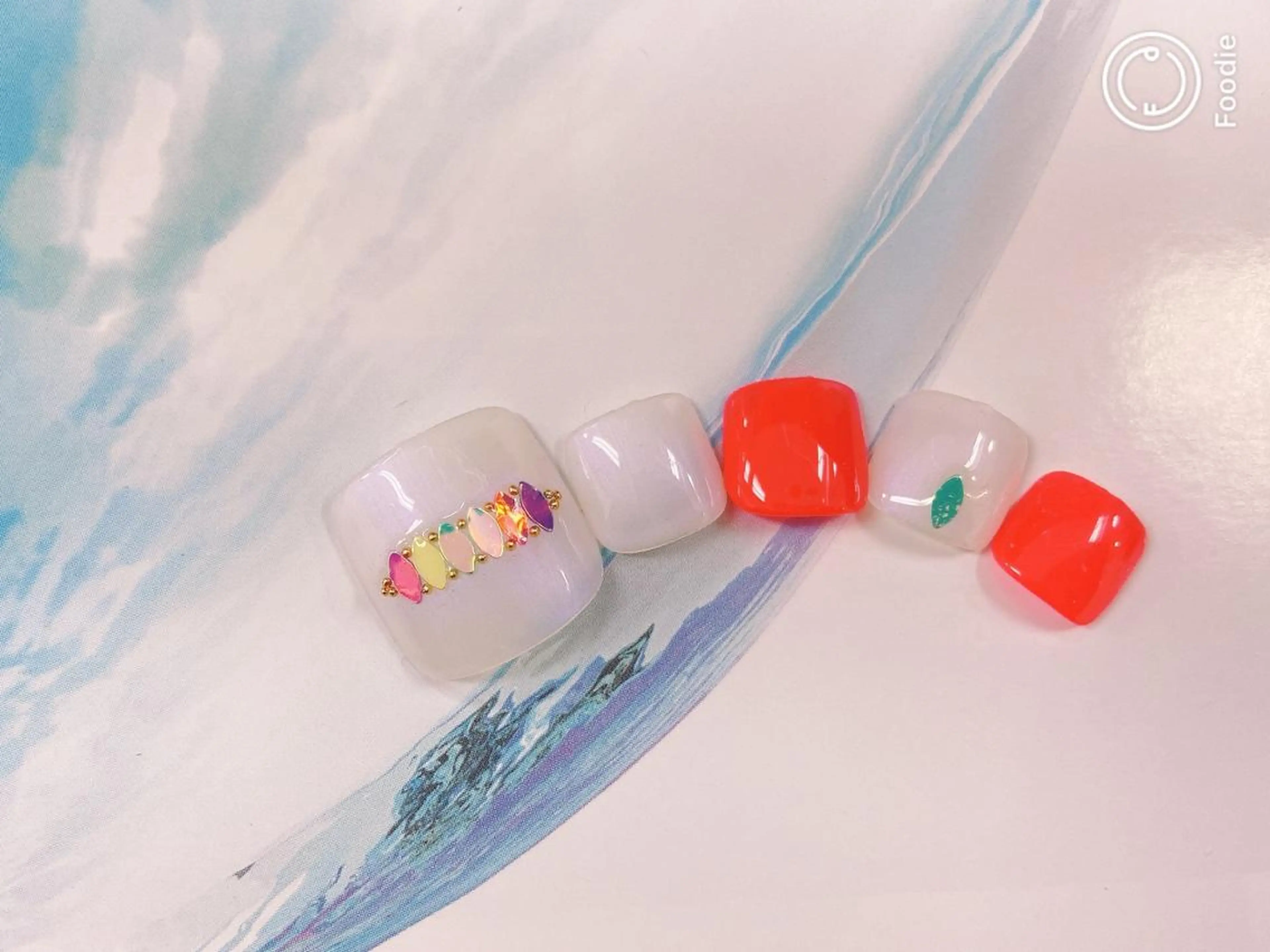 ネイル フットネイル シンプルネイル ネイリスト あこのネイルデザイン