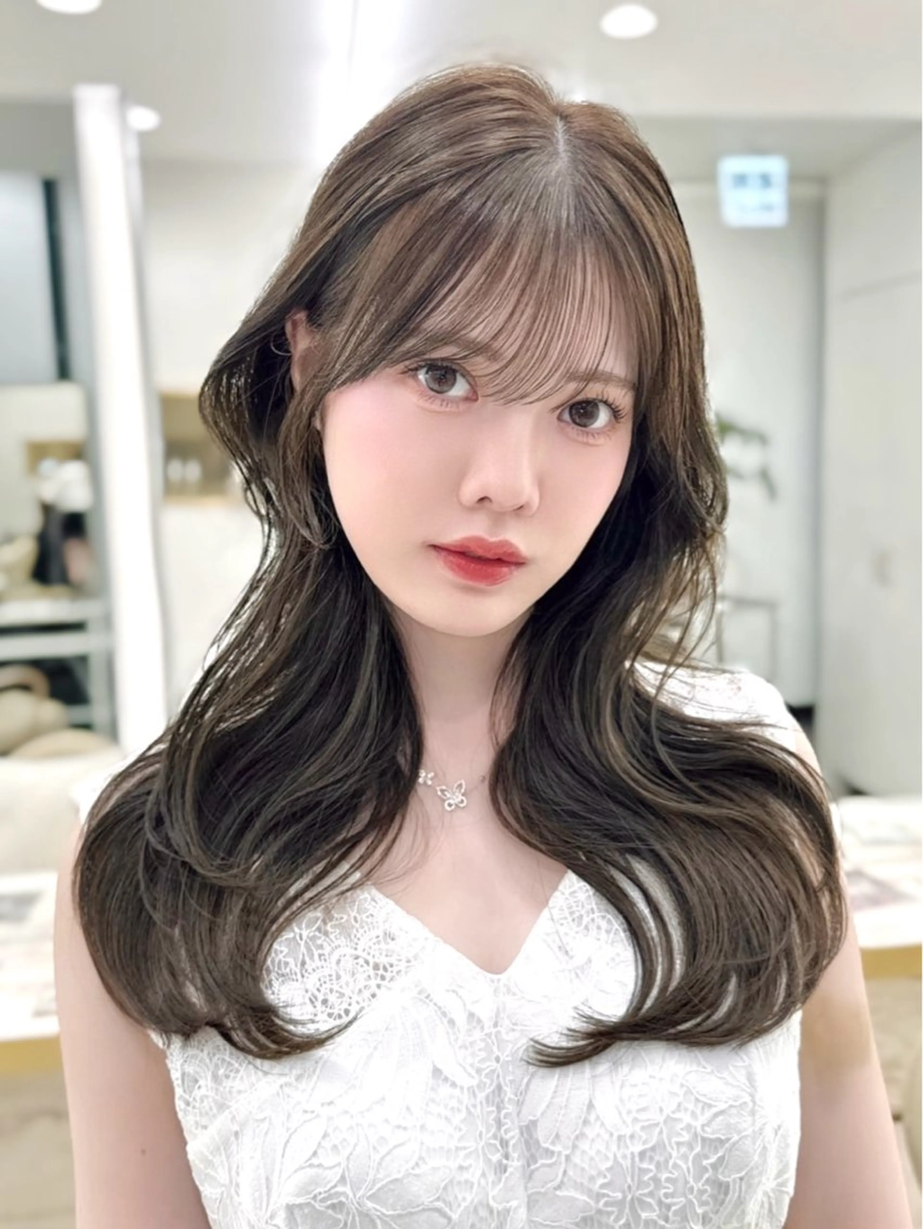 ロング カラー カット ヘアカラー トリートメント MAEUL luna所属・前髪顔周り/レイヤー 韓国/桔川恒のヘアスタイル