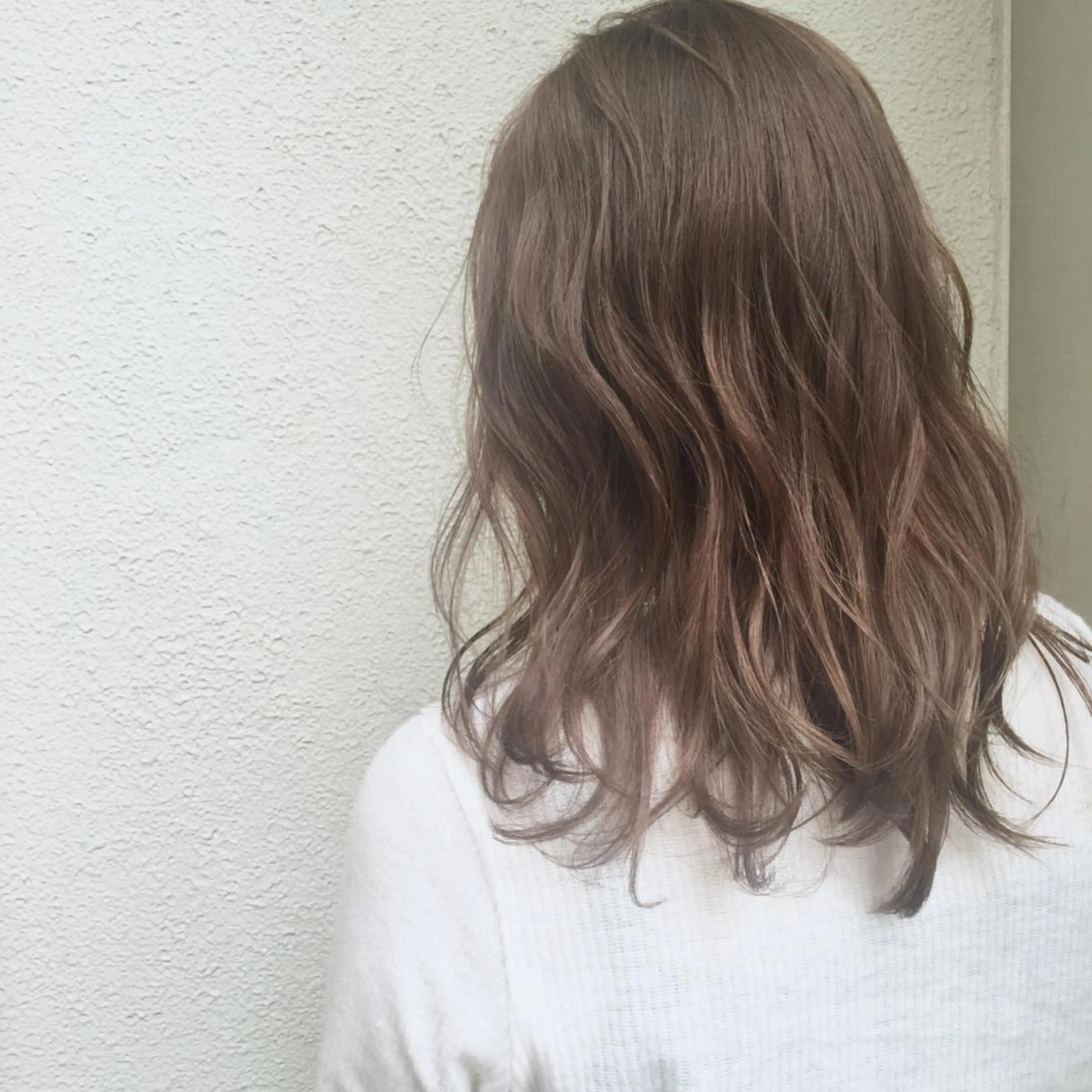 セミロング カラー ラブーケ中川中島店 クラタチカコのヘアスタイル