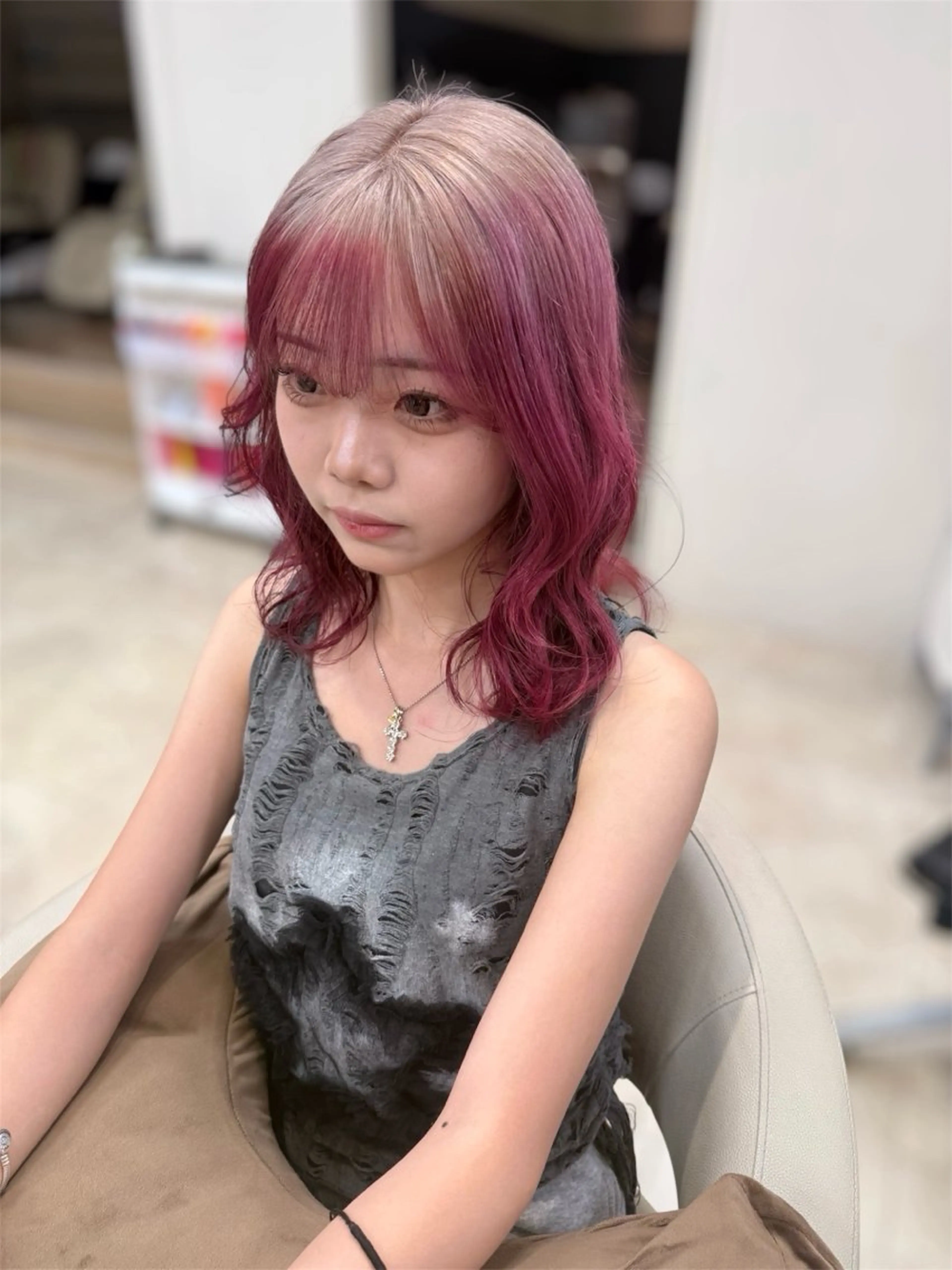 ロング カラー ヘアアレンジ 🍒KIKUCHI KANAE🍒のヘアスタイル