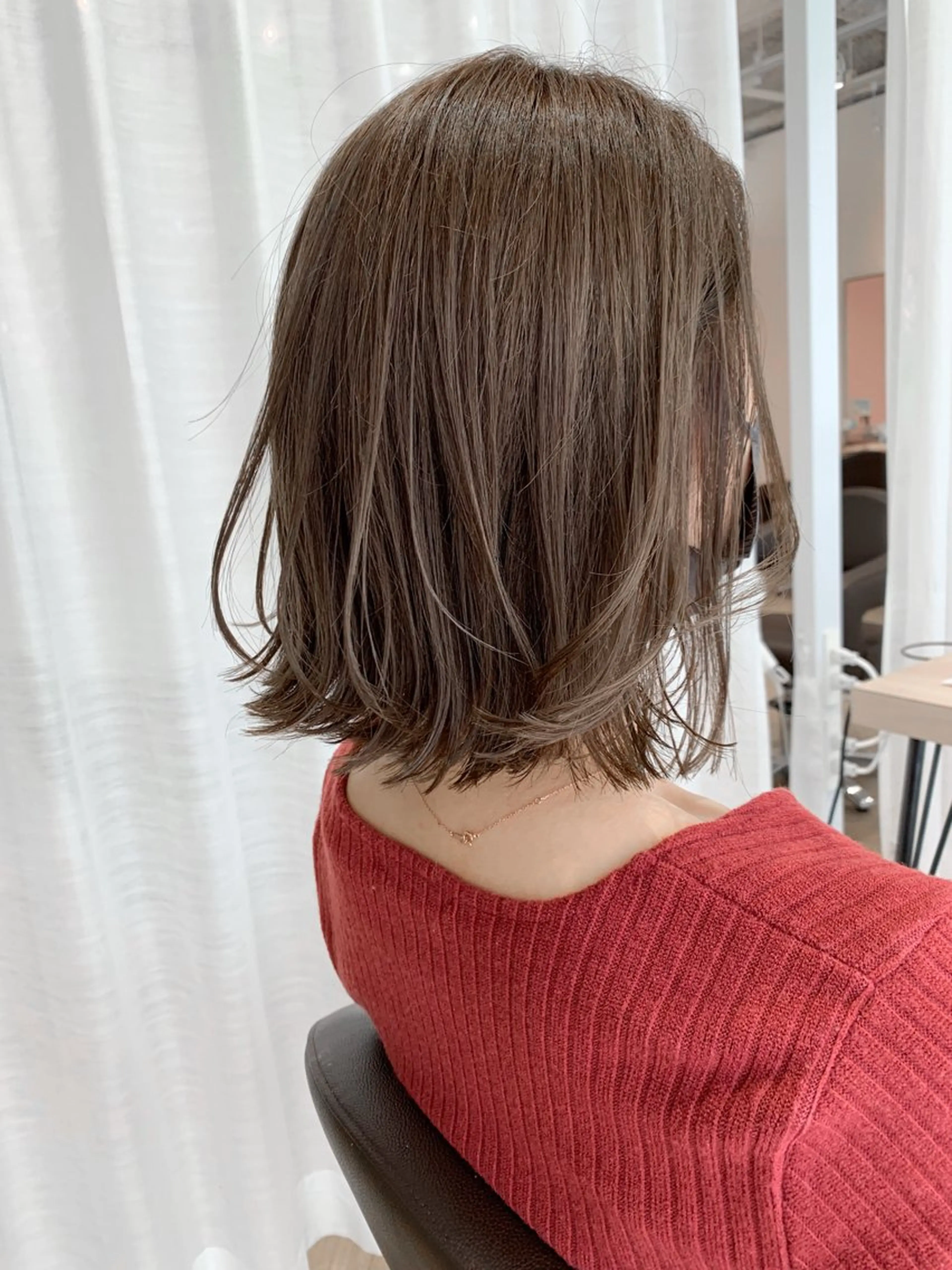 ミディアム カラー ボブレイヤー ボブ レイヤーカット カット ヘアカラー 🩵近藤 莉子🩵のヘアスタイル