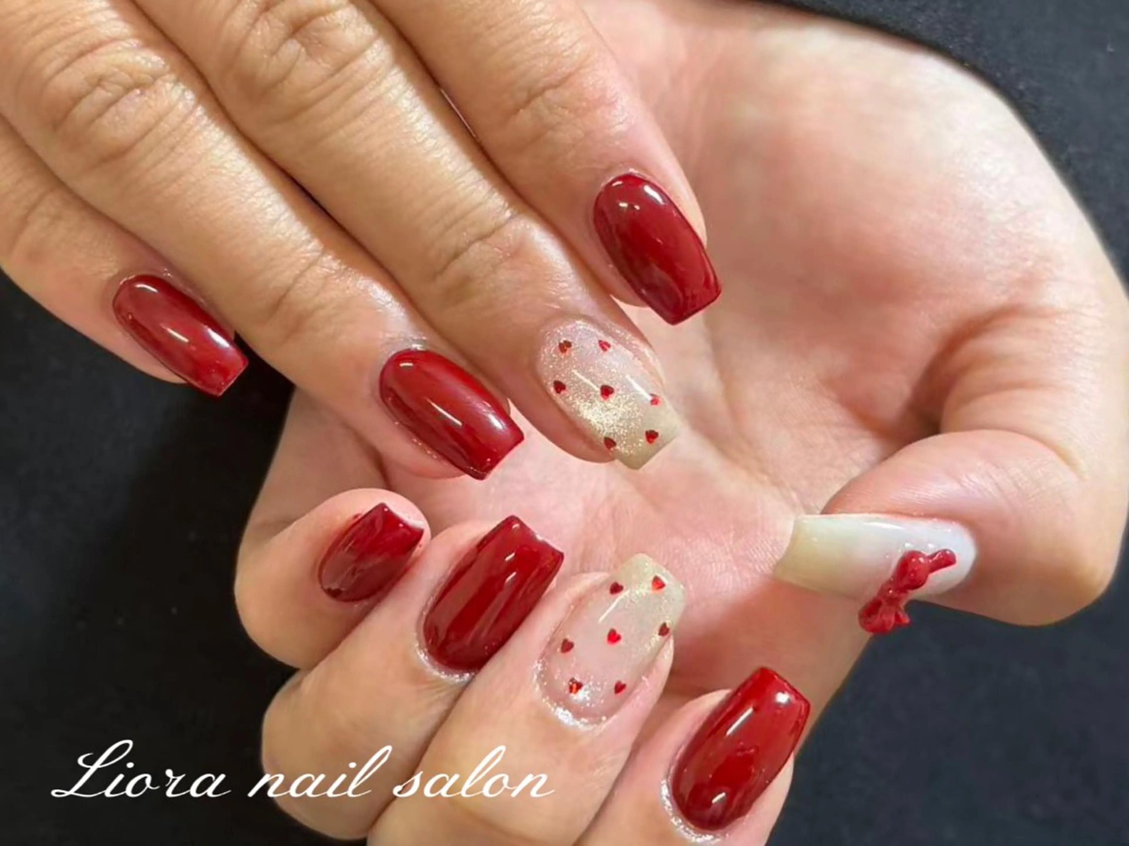 ネイル チークネイル フットネイル フレンチネイル ジェルネイル ガーリー ハンドネイル Liora nail 1のネイルデザイン