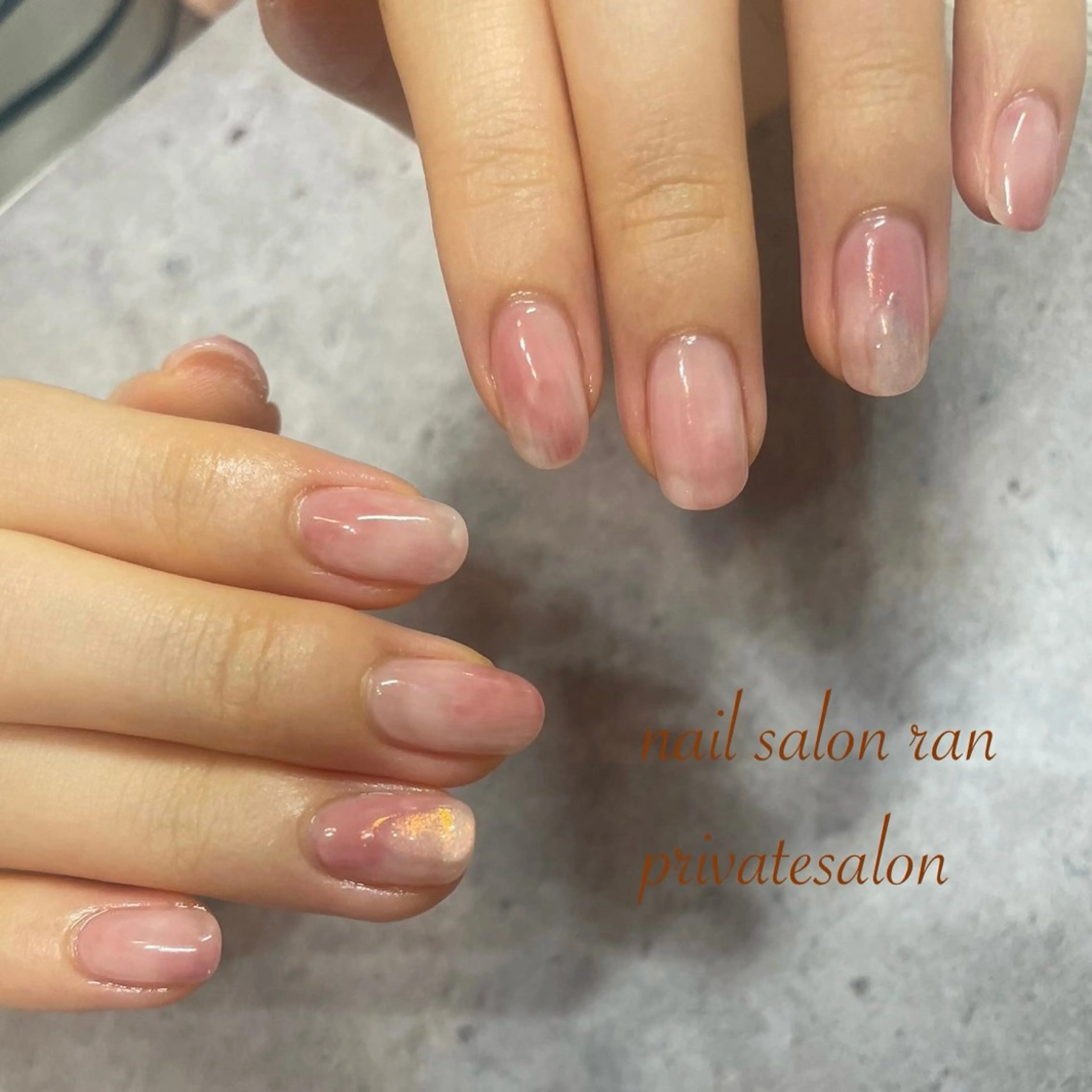 ネイル ニュアンスネイル ハンドネイル ハンドケア nailsalon ranのネイルデザイン