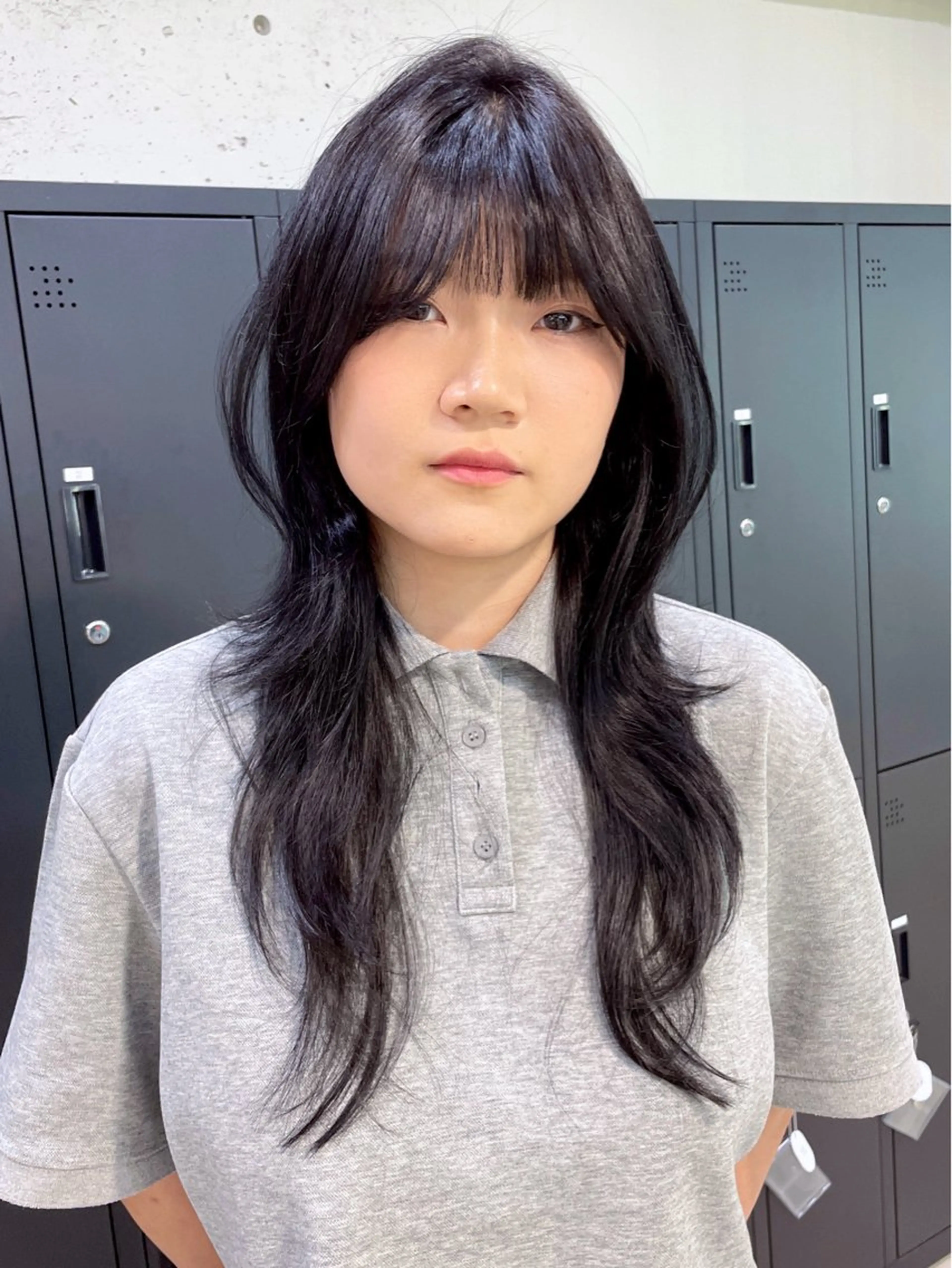 ロング カラー カット ヘアカラー yu-kaハッシュ カット/韓国レイヤーのヘアスタイル