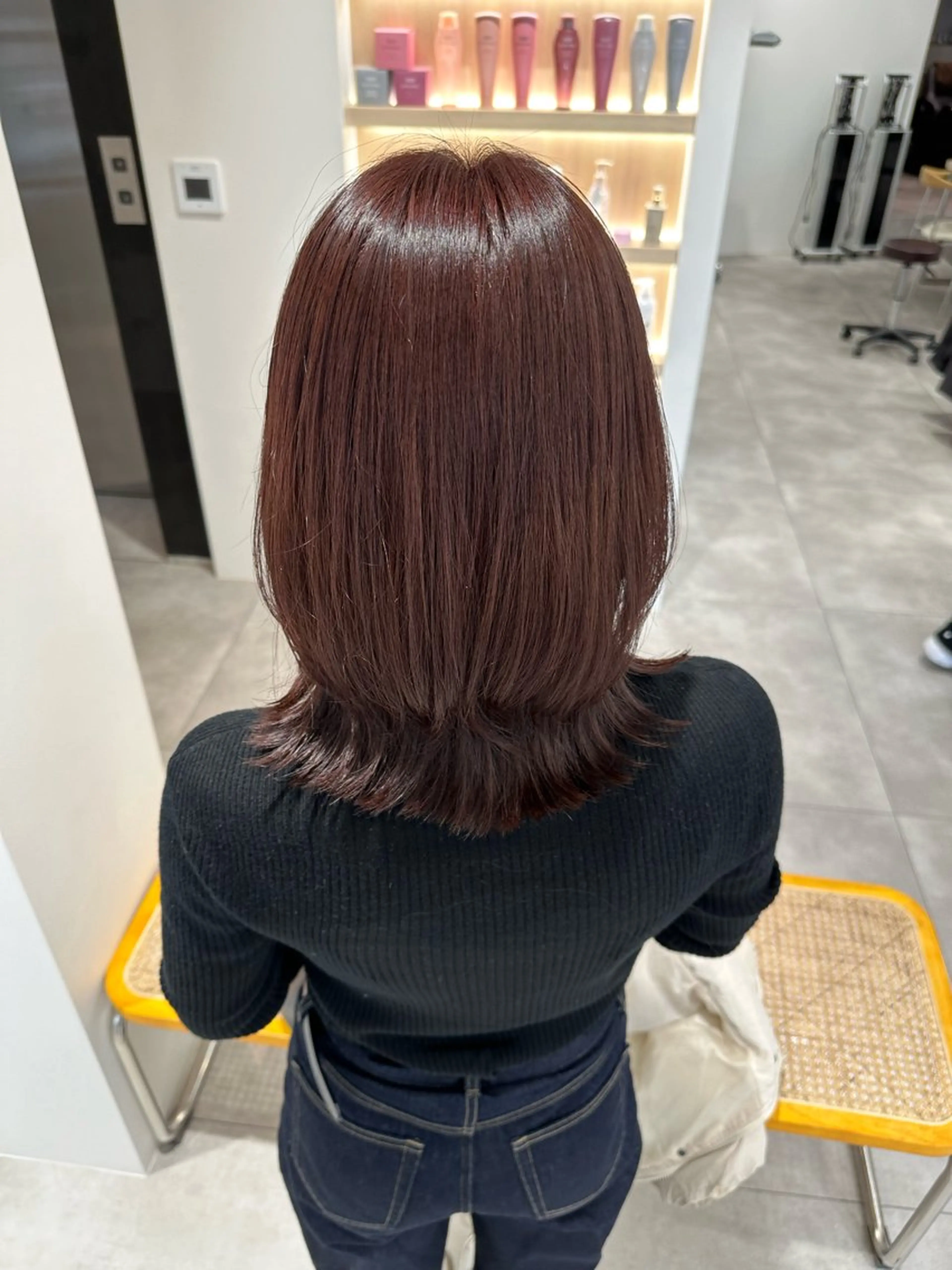 ミディアム ピンクブラウン 🫧もも🫧 ／メンズ〜レディースのヘアスタイル