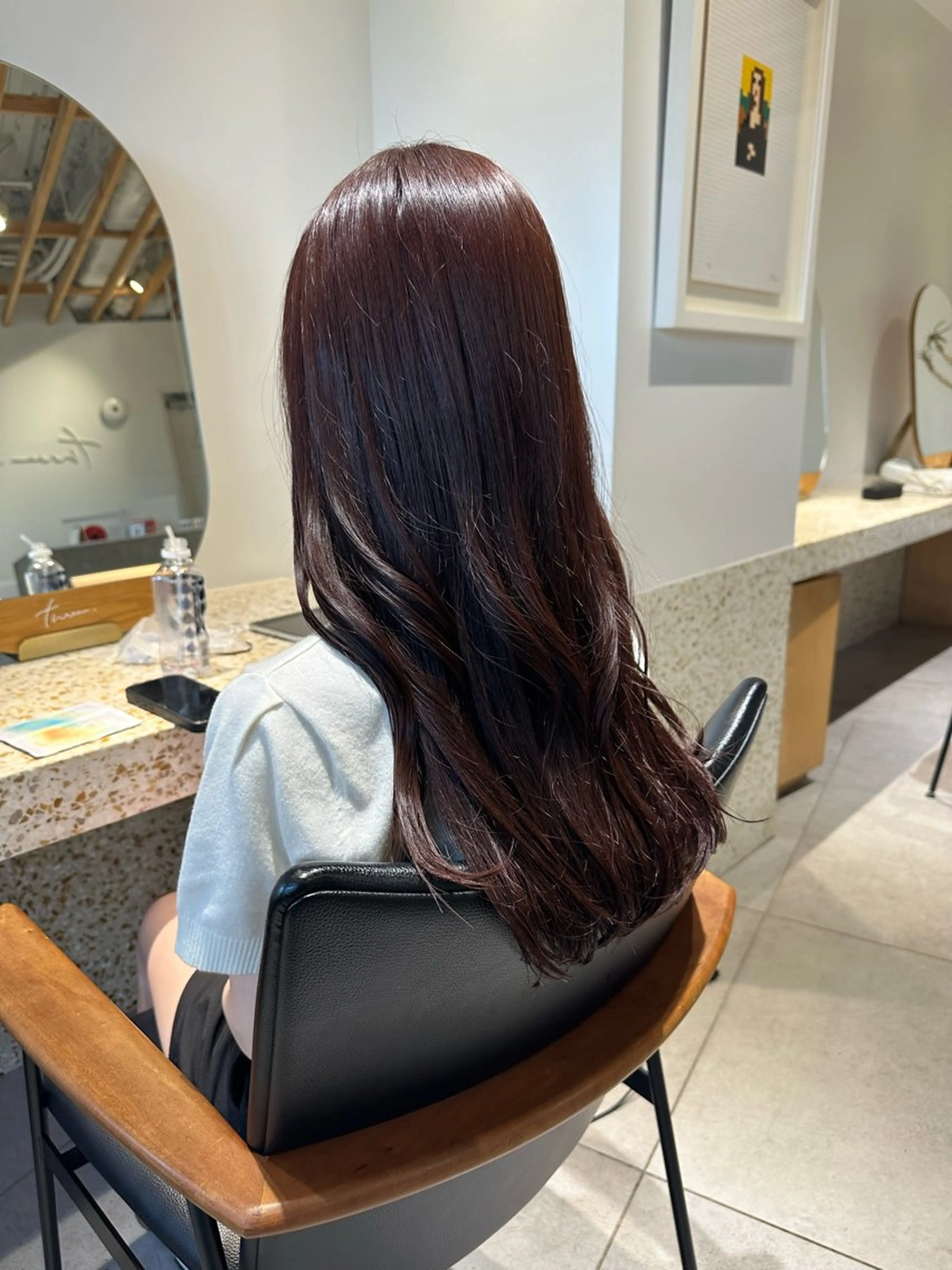 【ブリーチなしの暖色ダブルカラー】より明るく濃く暖色カラー+2stepトリートメント付き¥11000🍎🍇🍒🍊の写真