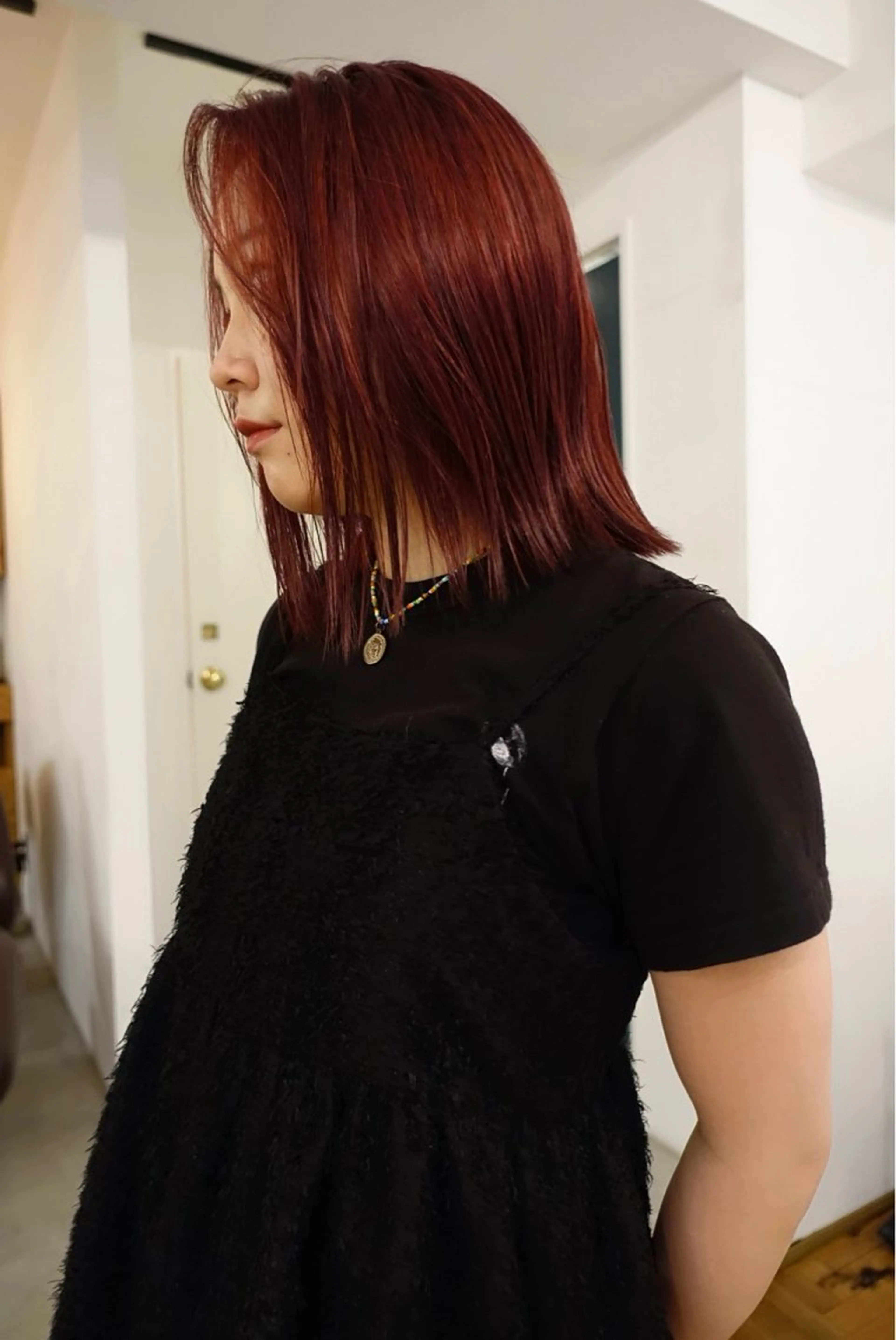 ミディアム カラー ヘアカラー トリートメント YUUKI/ボブ パーマ.ウルフのヘアスタイル