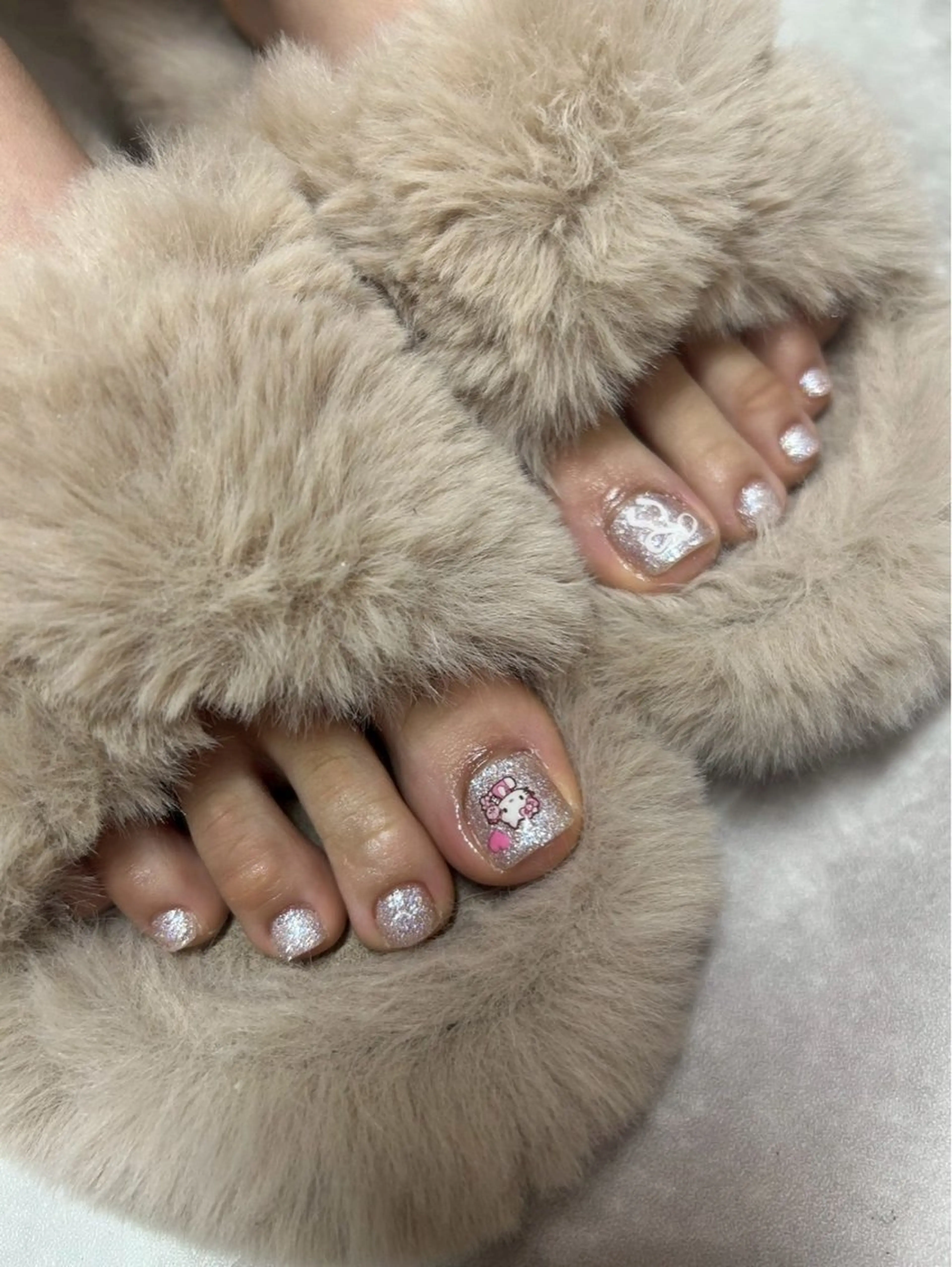 💜フットワンカラー　ラメ🙆🏻‍♀️【オフあり】💜の写真