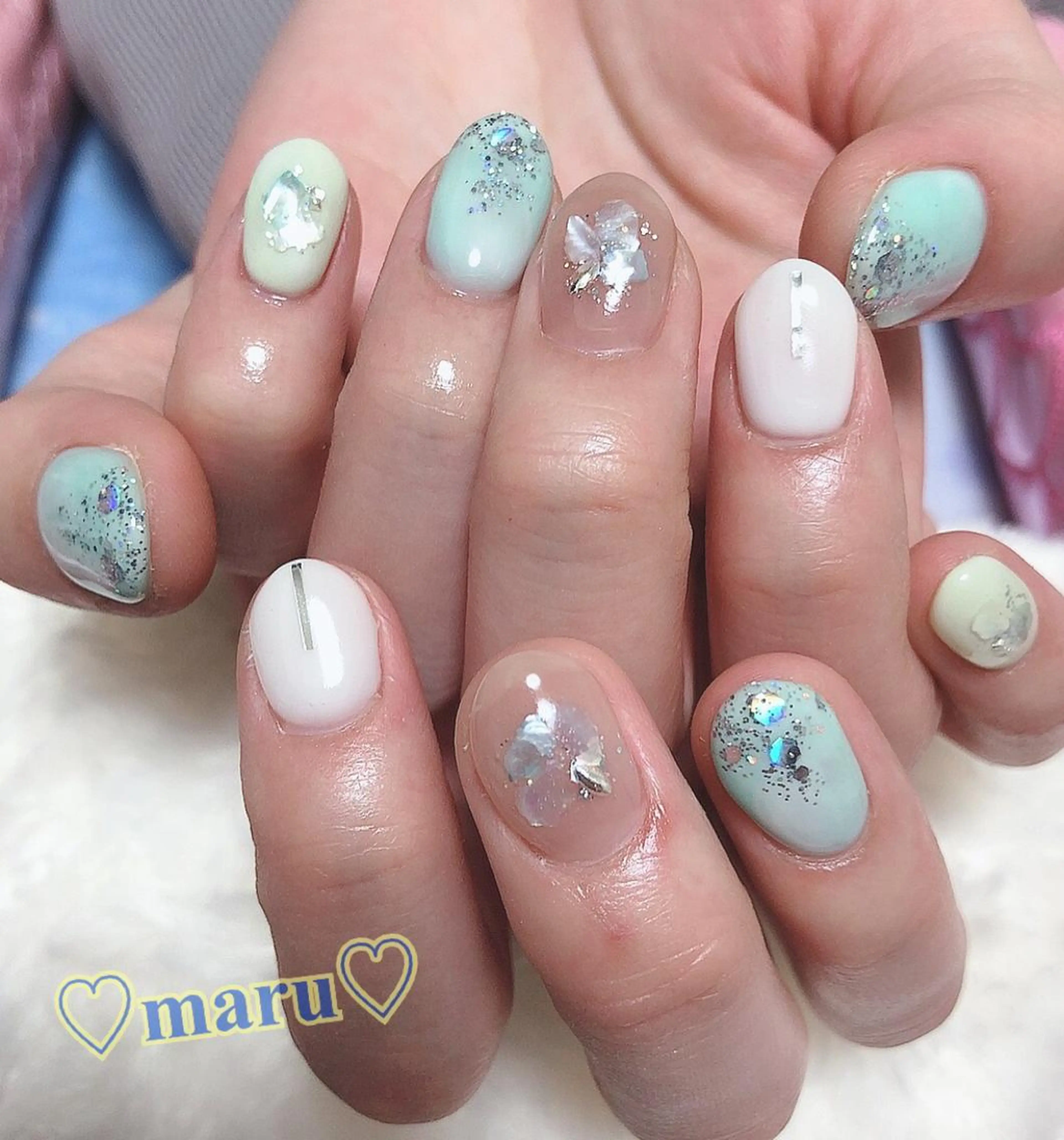 ネイル ハンドネイル フットネイル まるみ ♡のネイルデザイン