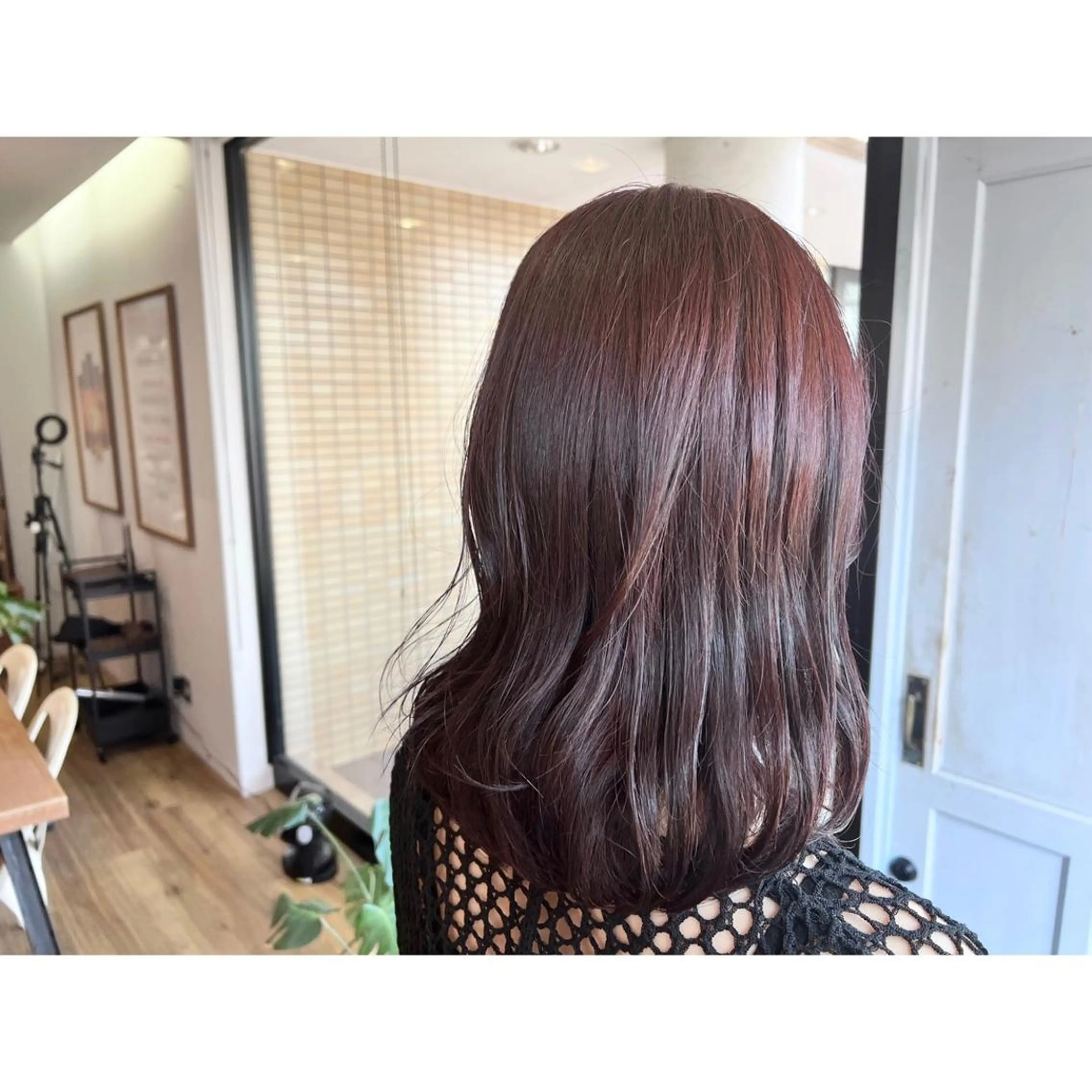 ロング カラー ピンクカラー ヘアカラー トリートメント ツキダテ ユイのヘアスタイル