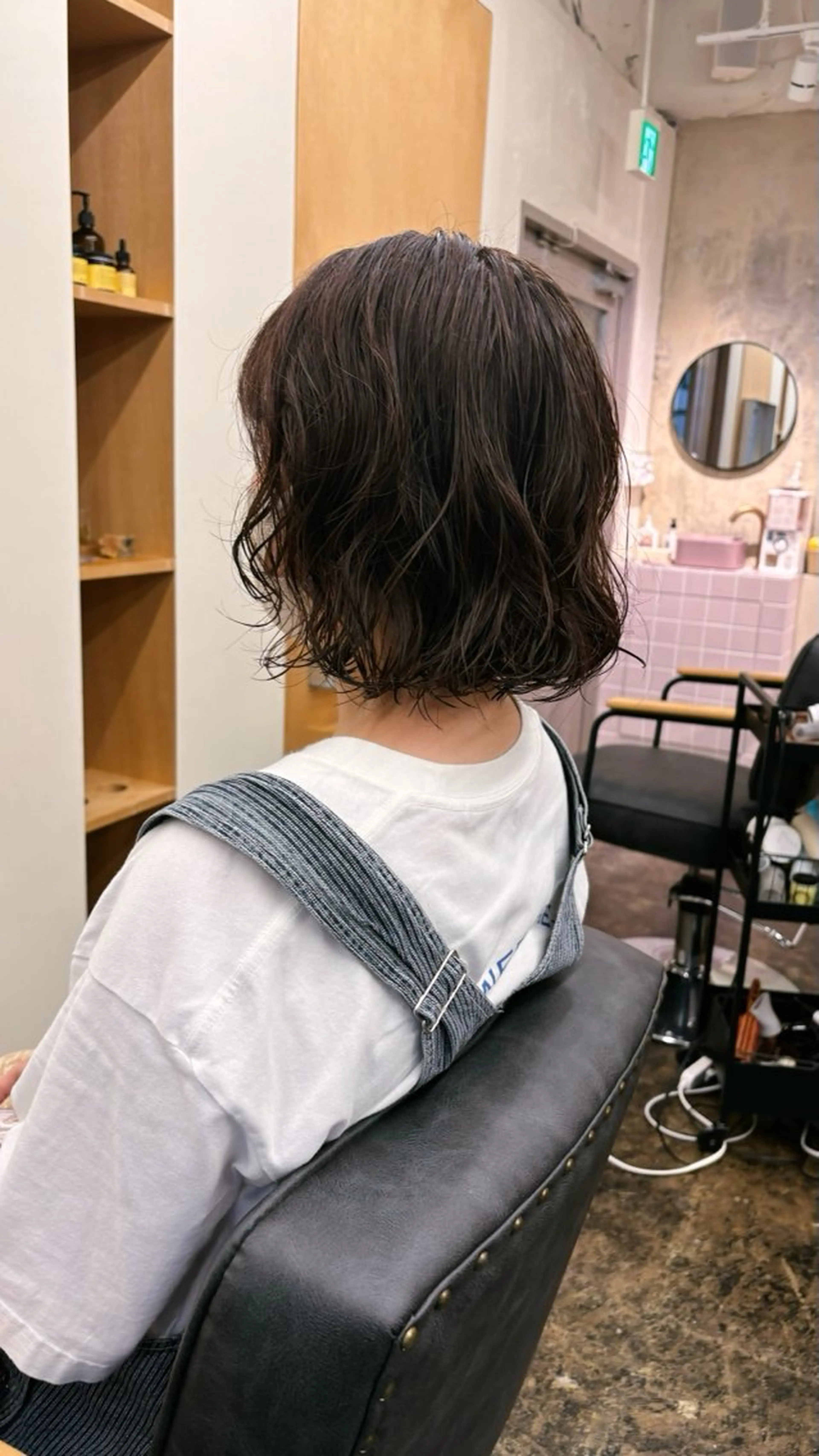 ショート パーマ ボブ パーマ 西山 紗耶香🪽 透明感カラー/ボブのヘアスタイル