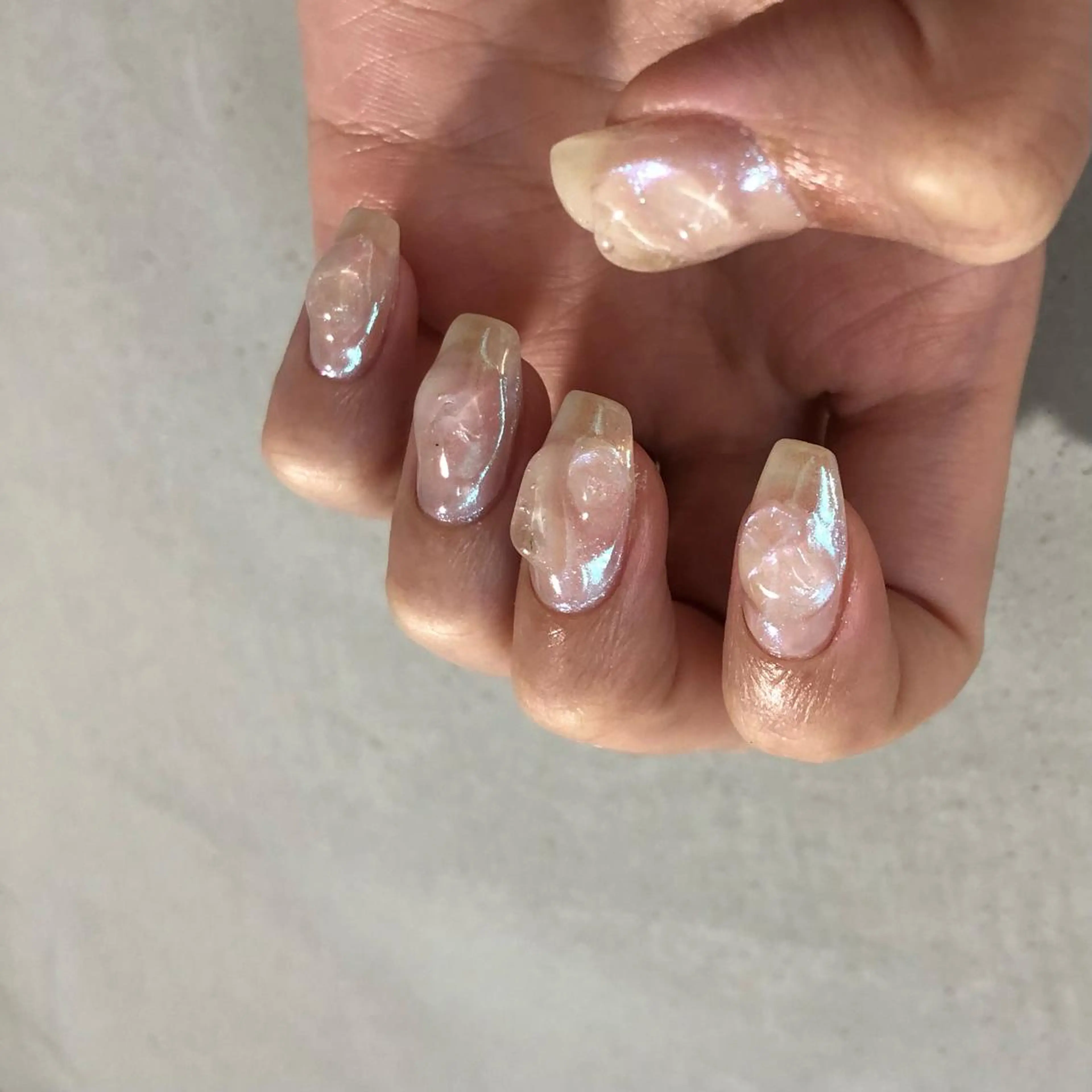 ネイル 氷ネイル・うるうるネイル le'a moe KONAMIのネイルデザイン