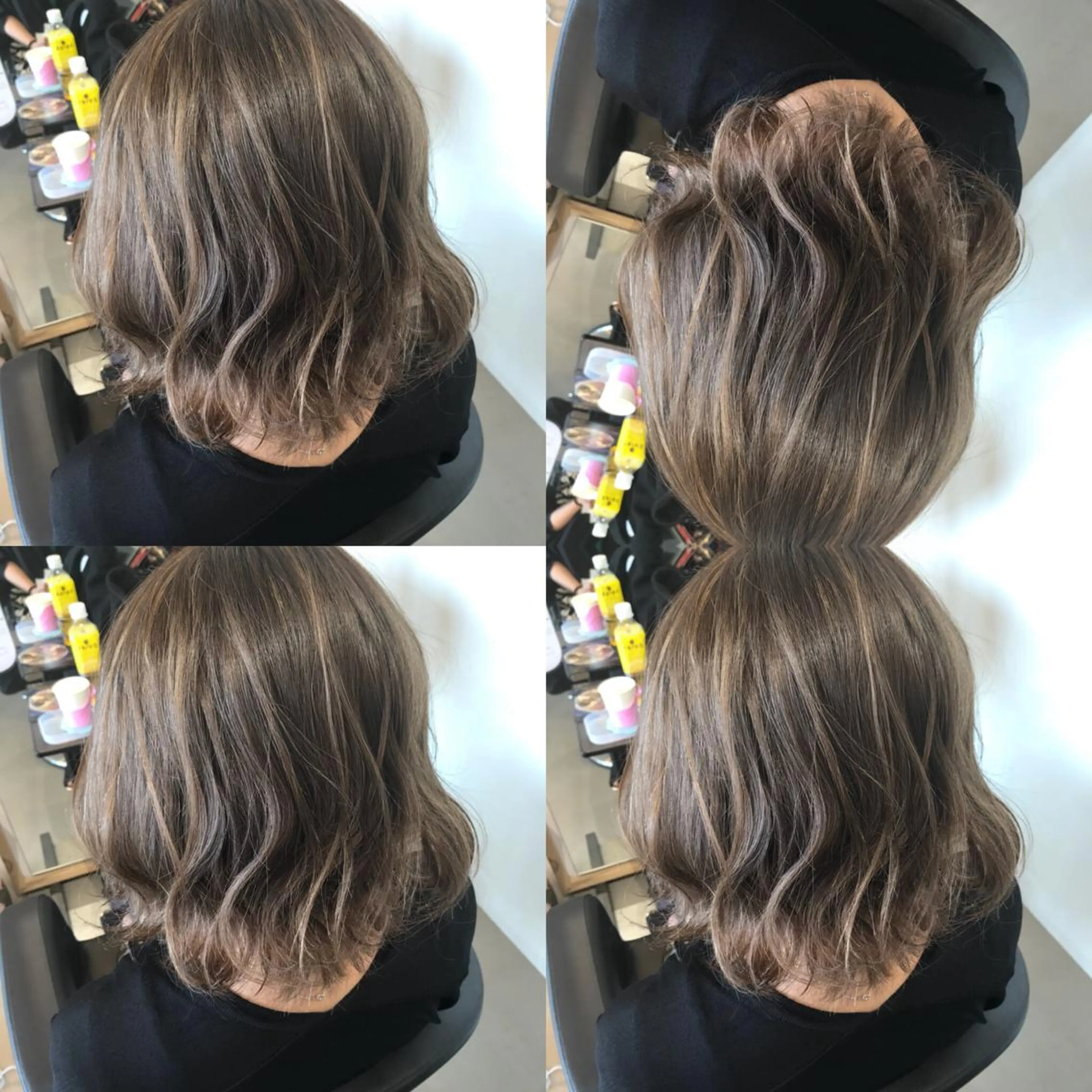 ショート カラー ベージュカラー ブリーチ 透明感カラー ハイライトカラー ハイライト ヘアカラー 大久保 隆蔵のヘアスタイル