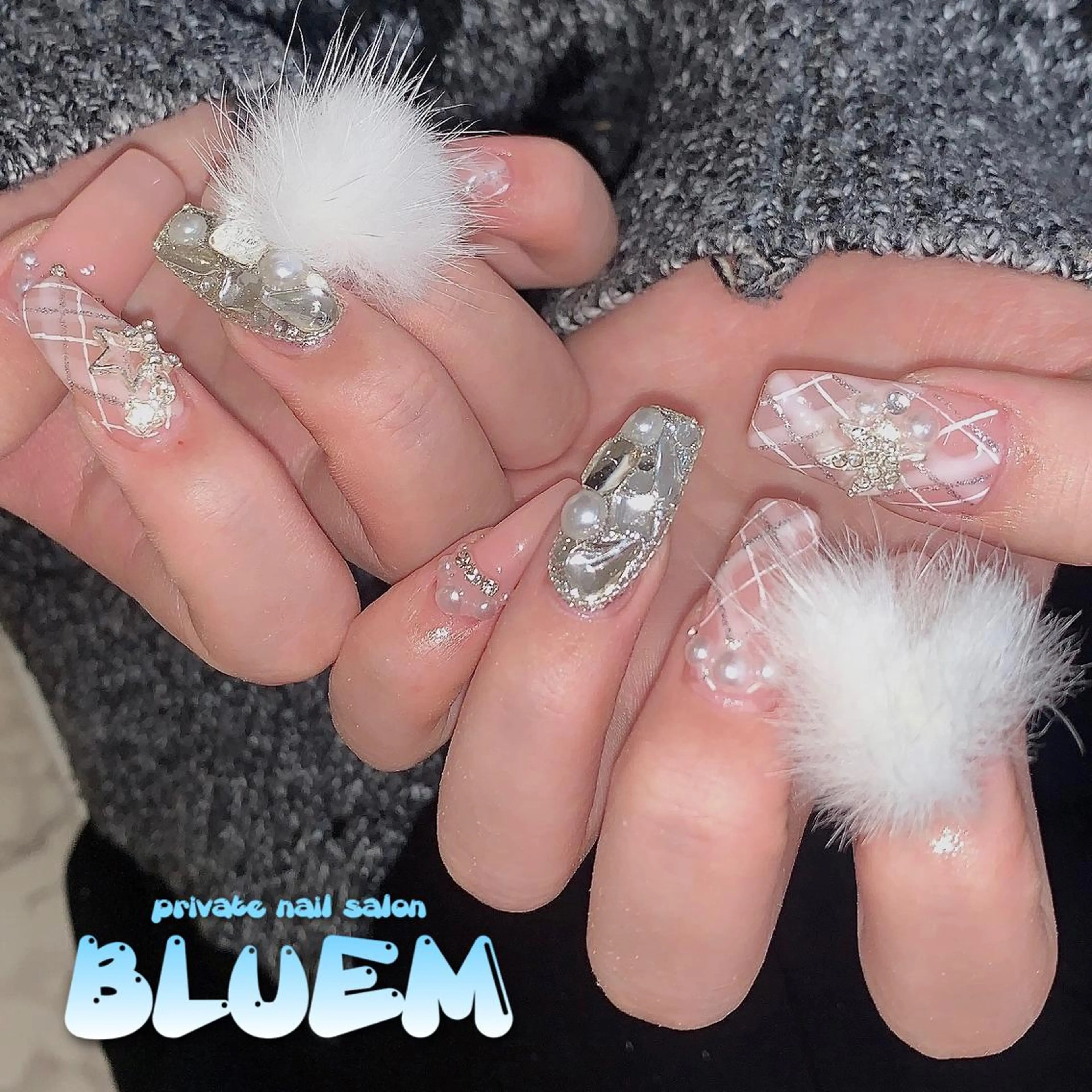 ネイル ハンドネイル BLUEM なな🐶のネイルデザイン