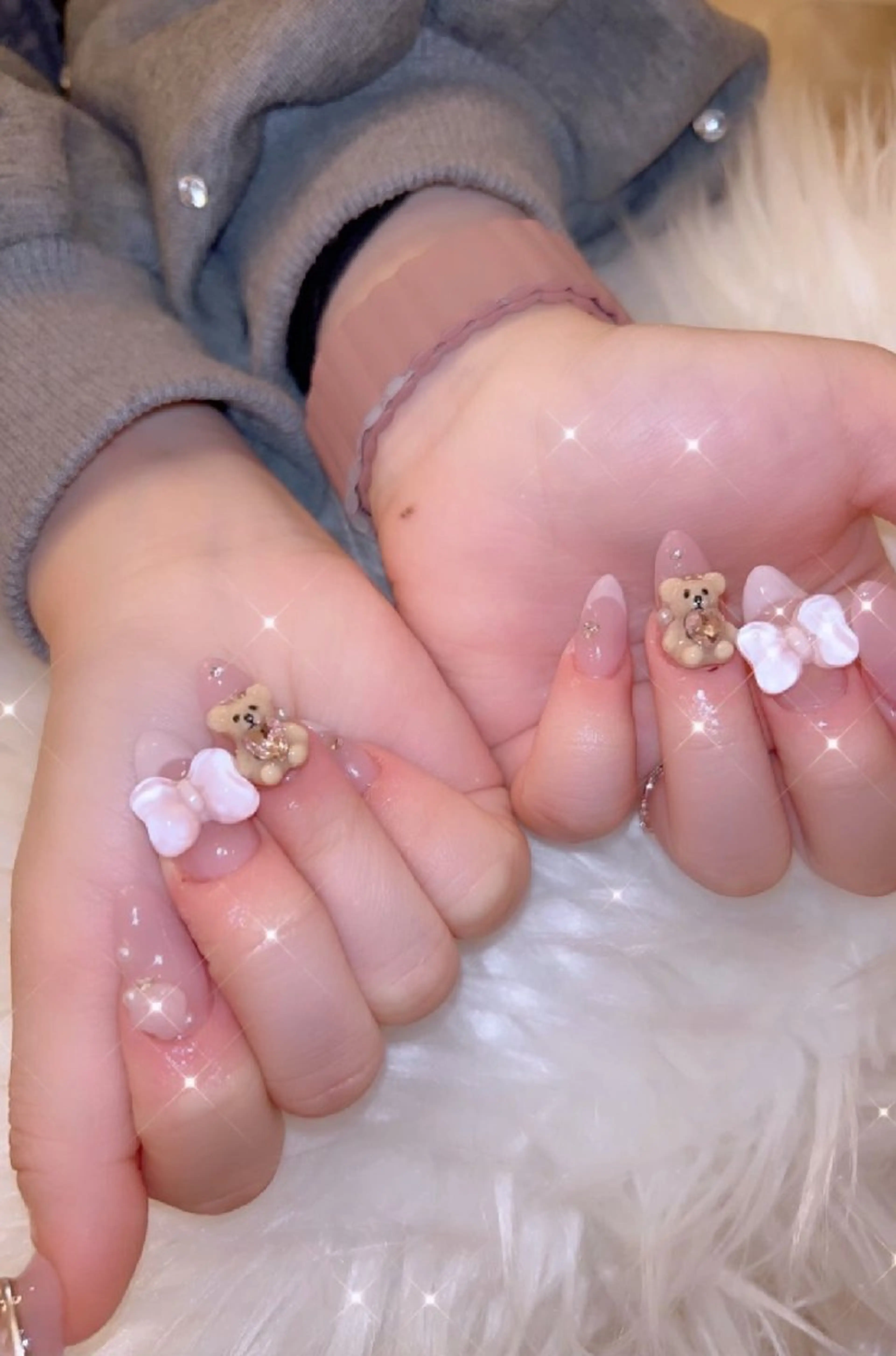 ネイル アートネイル 春ネイル ワンホンネイル ハンドネイル I LOVE ME  NAIL.｡.:*♡のネイルデザイン