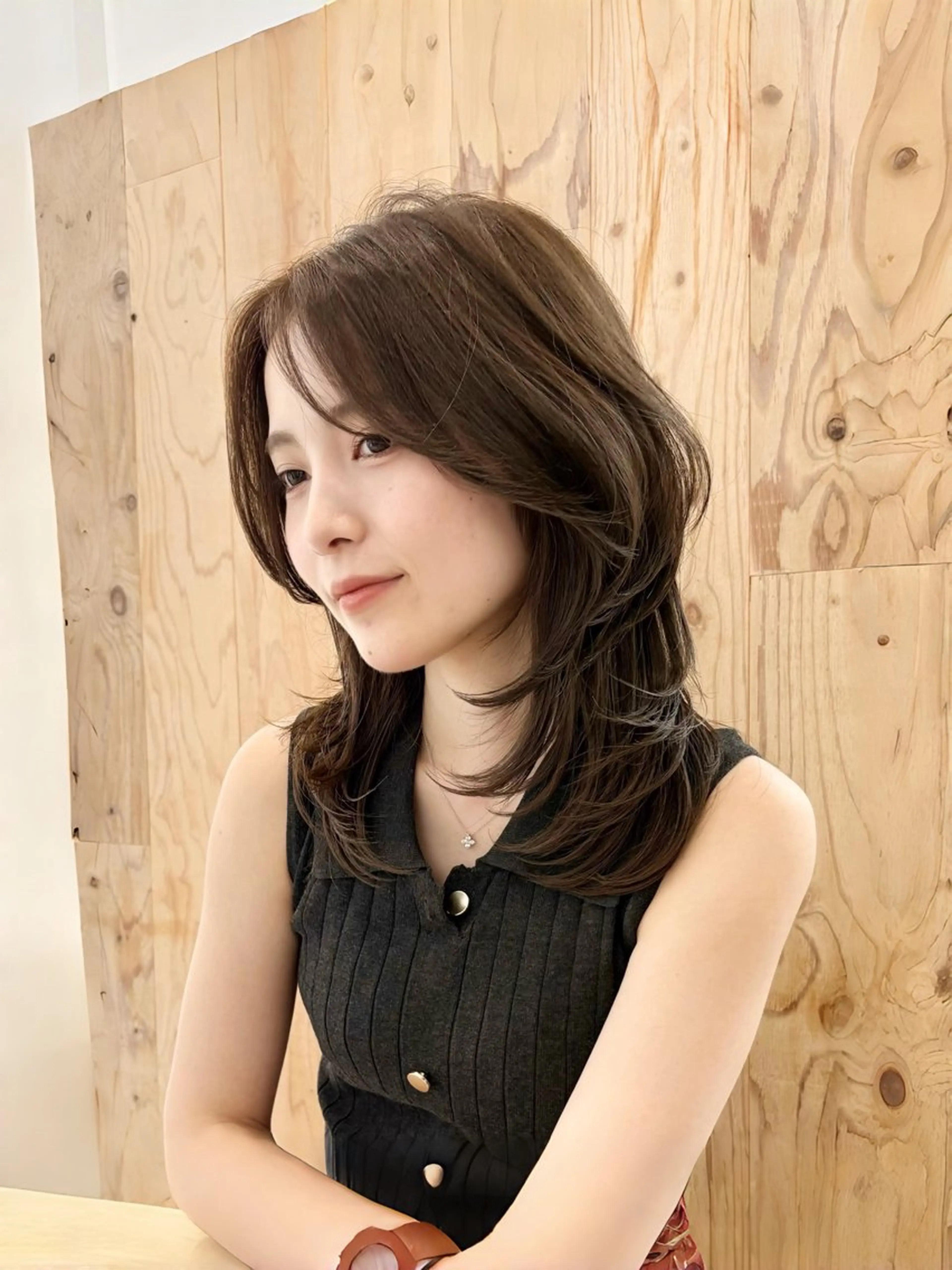 ミディアム カラー カット ヘアカラー レイヤー特化✨/大阪 /似合わせ/もりちのヘアスタイル