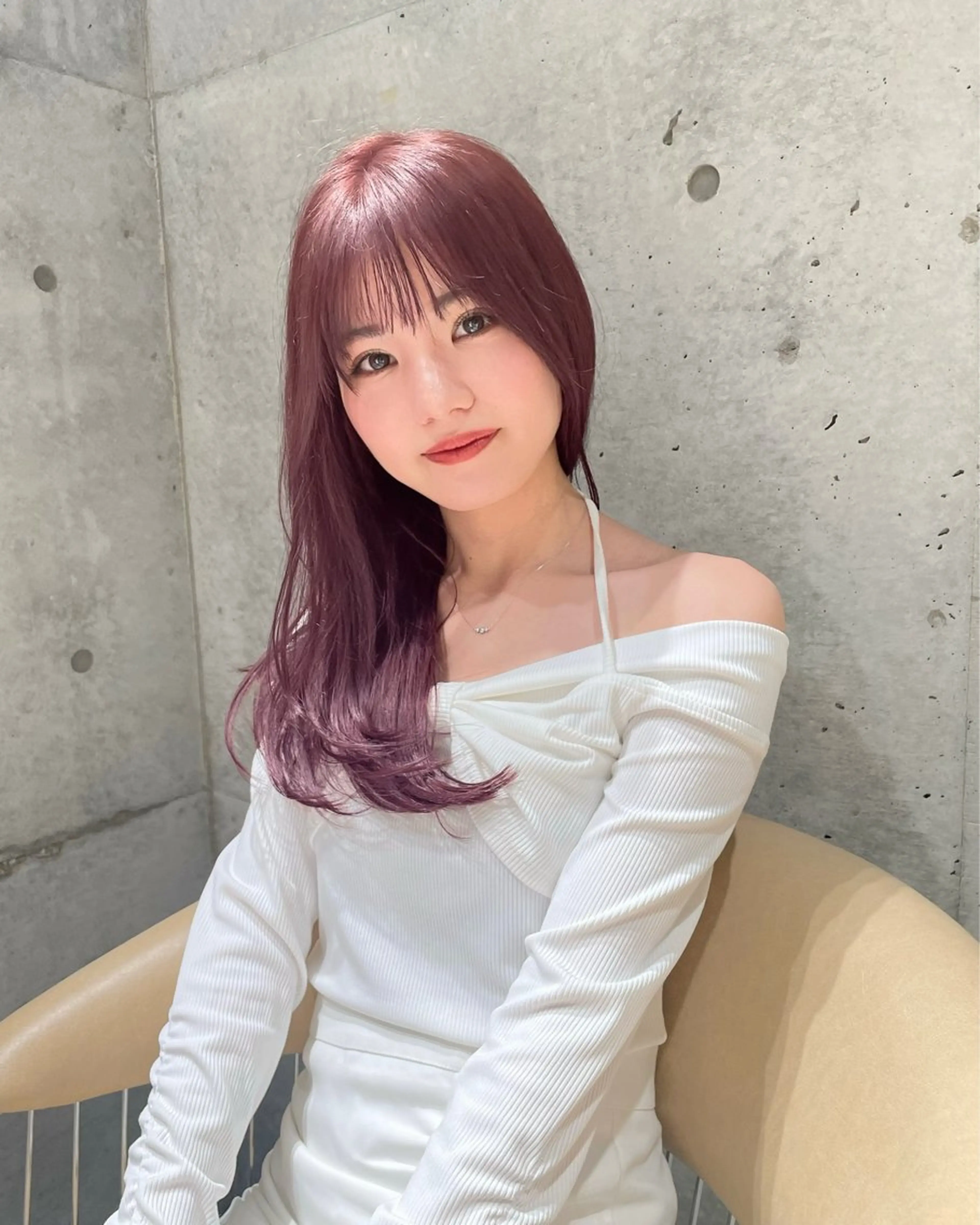 セミロング カラー ヘアカラー トリートメント Lond  ulu所属・ハセ/韓国ヘア / lond uluのヘアスタイル