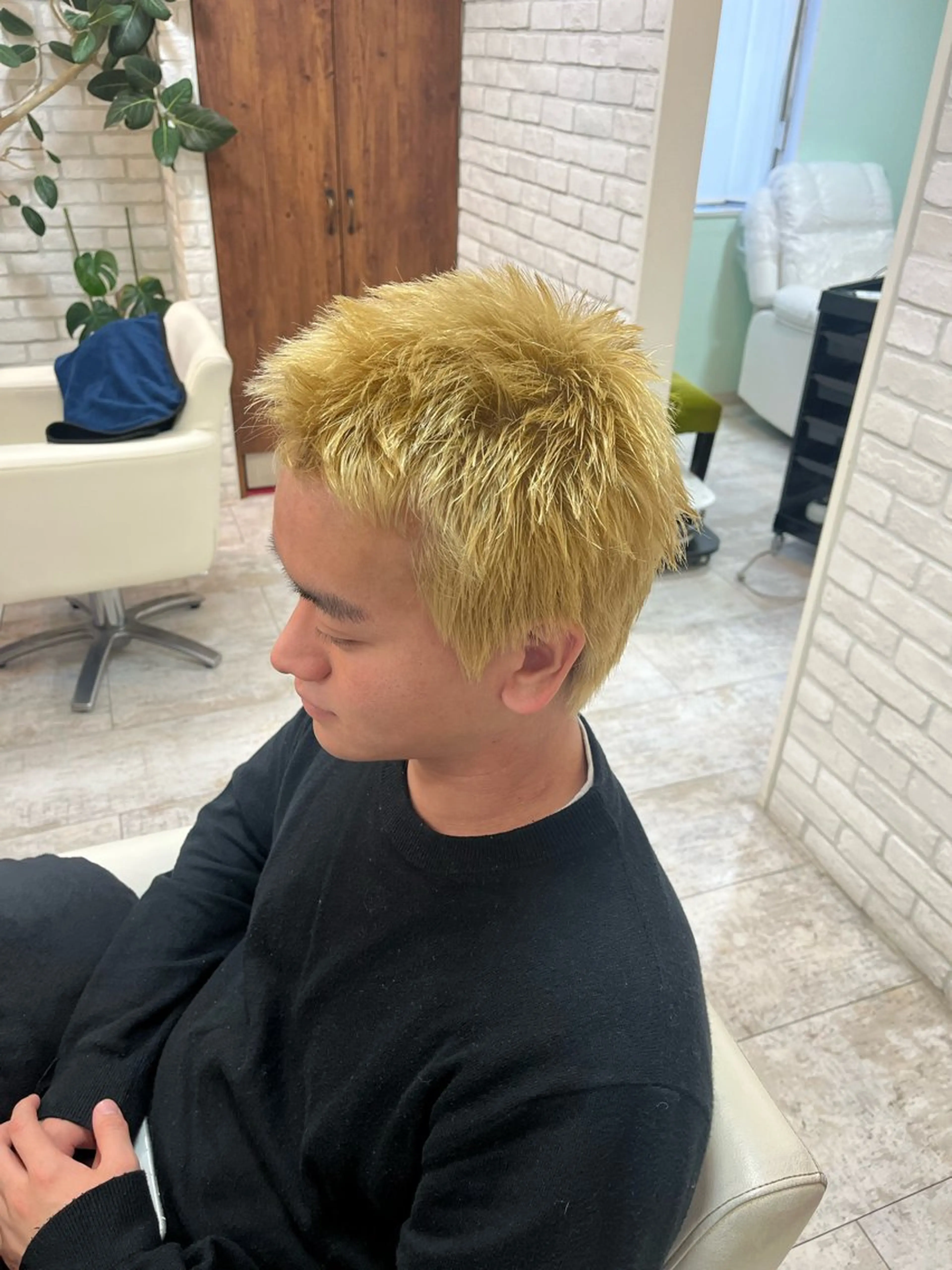 ショート カラー パーマ メンズ ️️髪質改善カラー/ 瀧澤 陽奈✮⋆˙のヘアスタイル