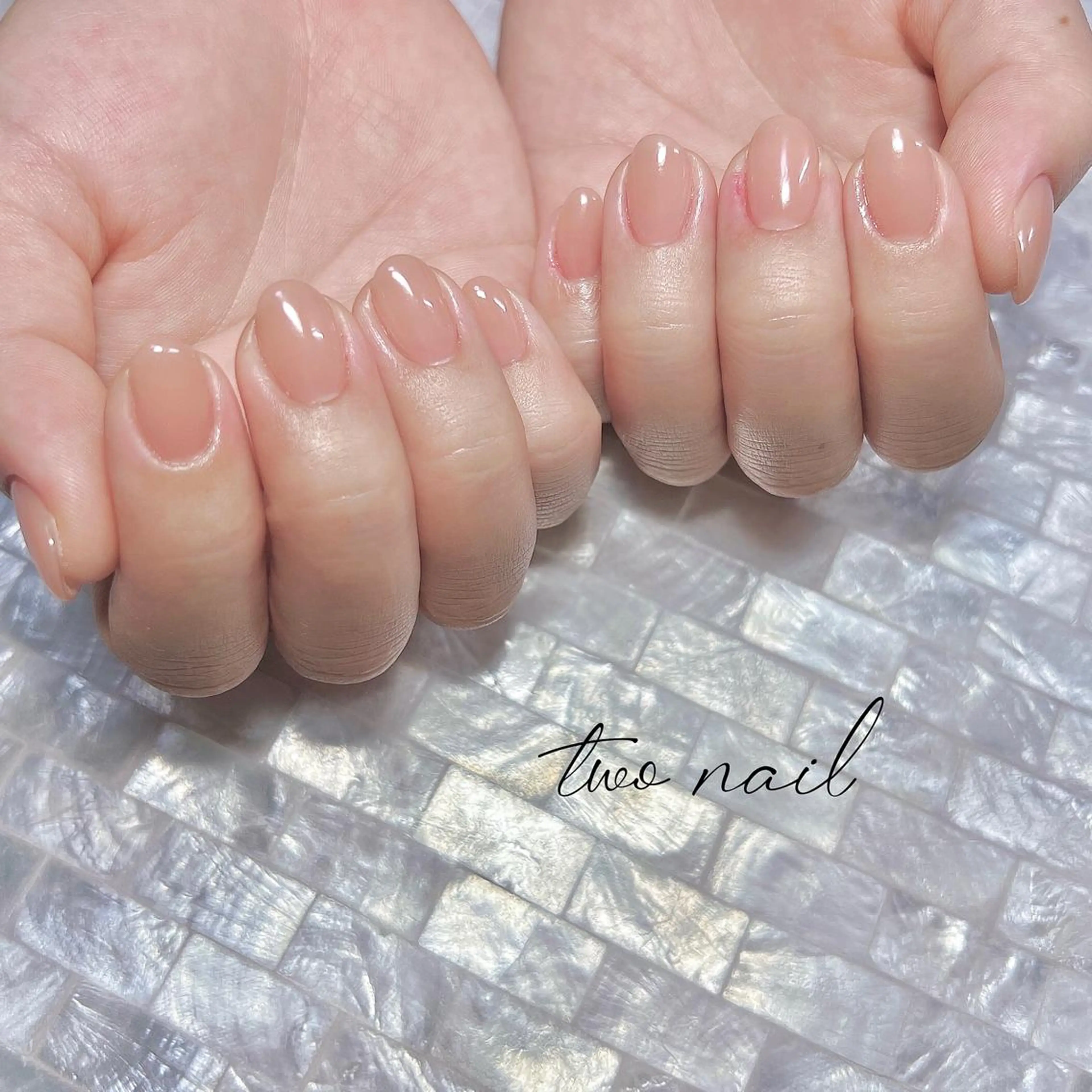 ネイル アートネイル ブラウン フットネイル ハート ニュアンスネイル ハンドネイル two nailのネイルデザイン