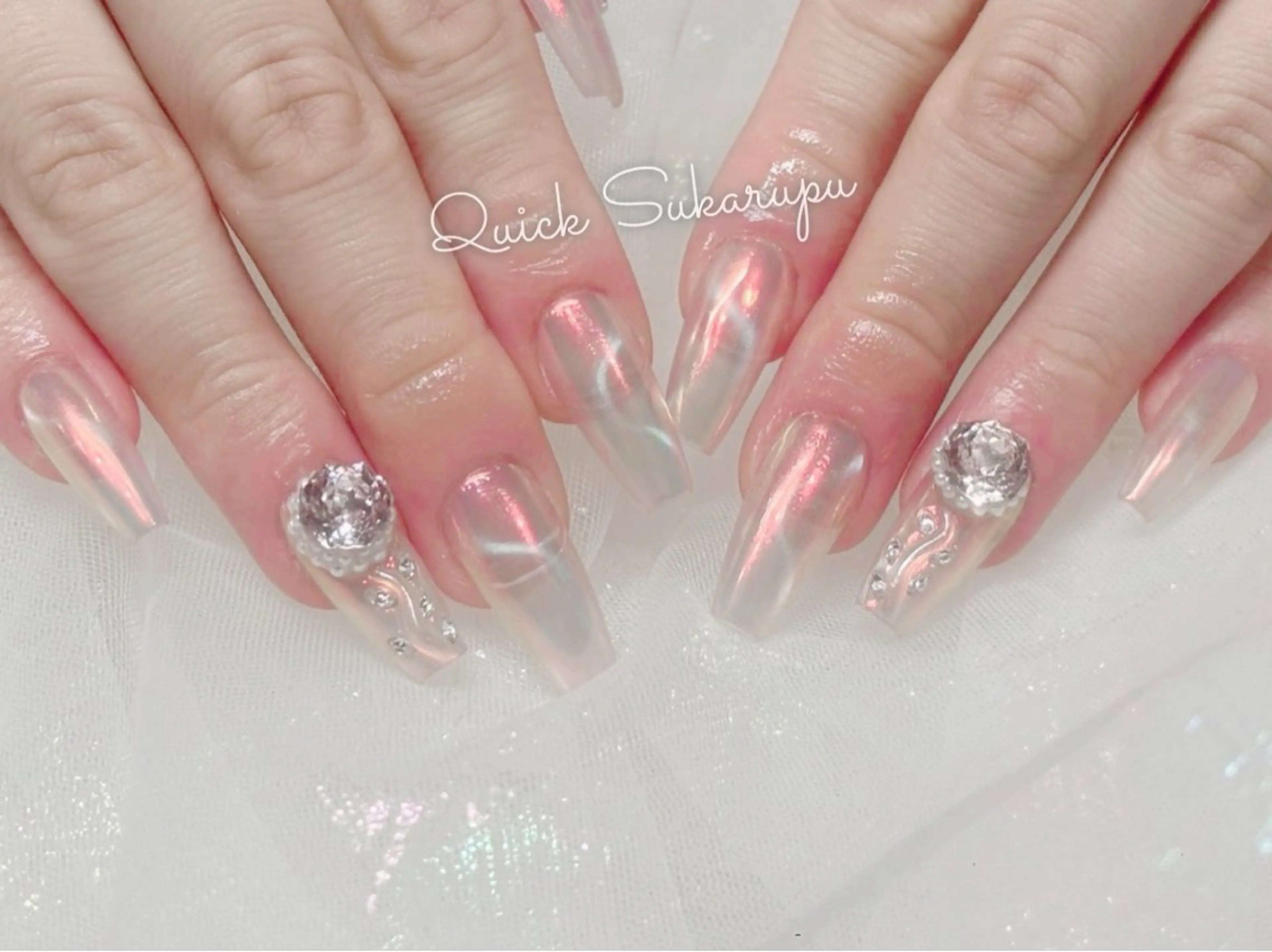 ロング ハンドネイル Quick Sukarupu 高田馬場店所属・Quick Sukarupuのネイルデザイン