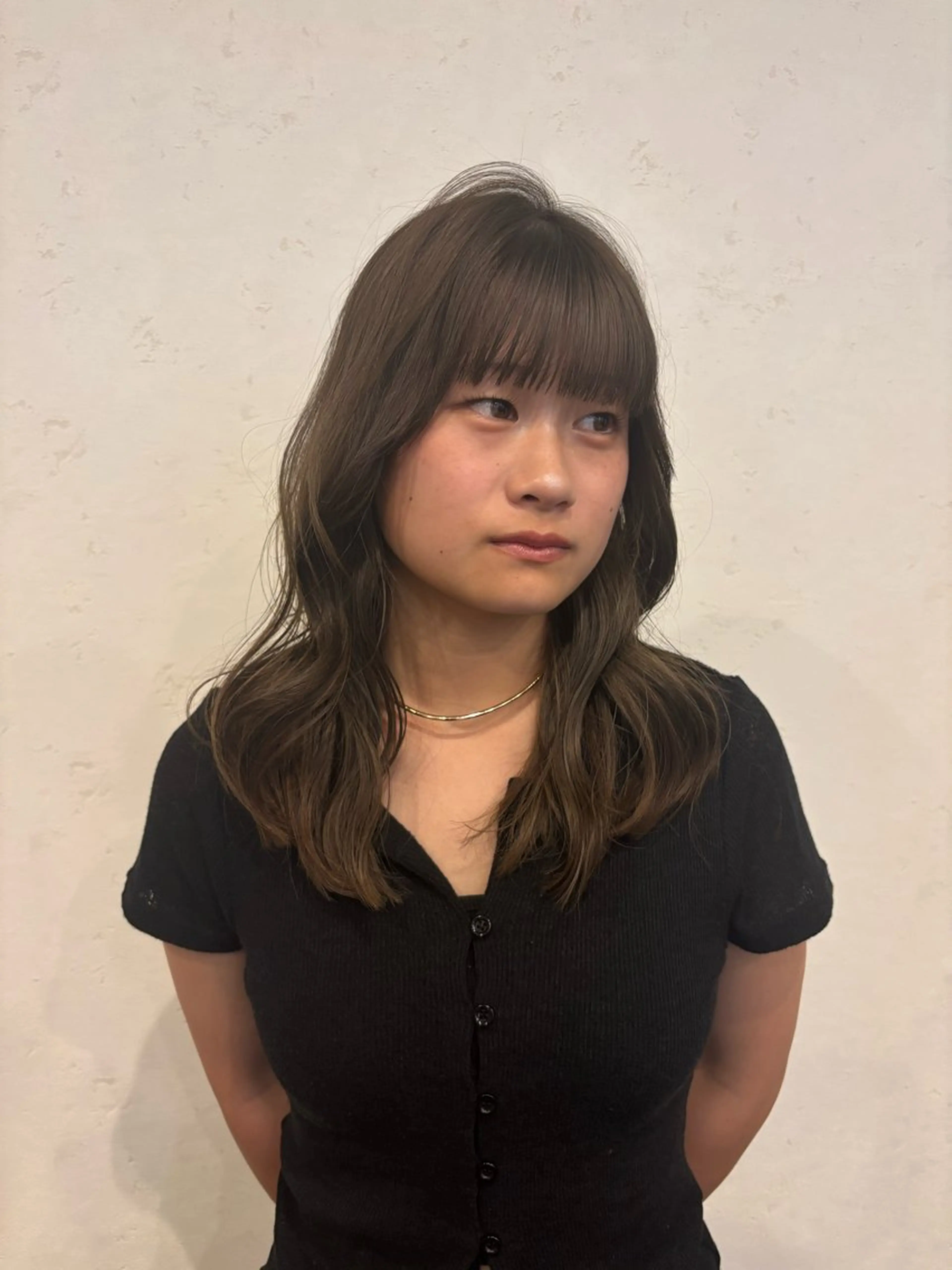 ロング カラー カット ヘアカラー トリートメント ベージュカラー⌇﻿ くびれヘア.𐙚心音のヘアスタイル