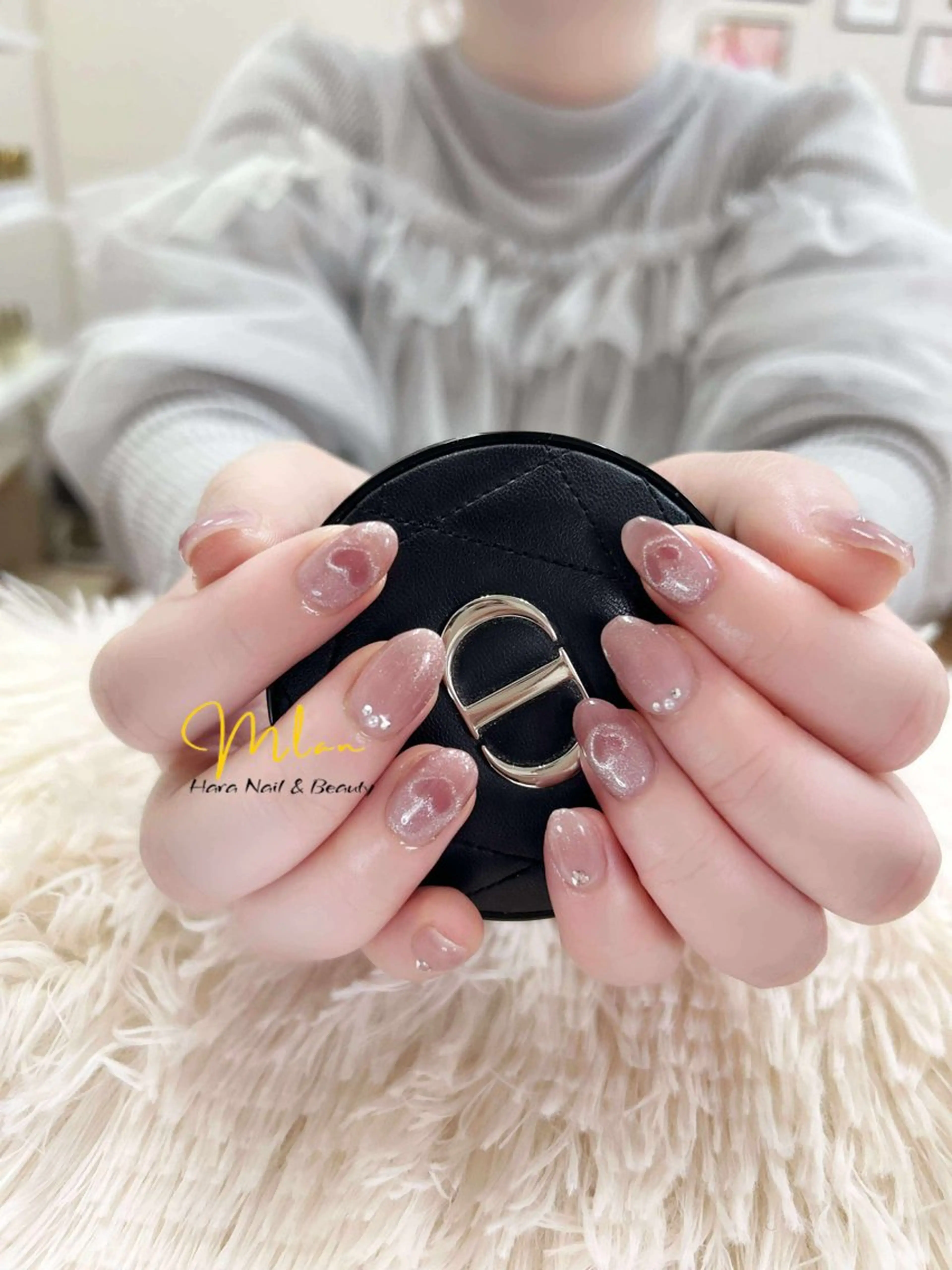 ネイル フレンチネイル グラデーション キラキラネイル 韓国ネイル ラメ(グリッター) フットネイル Mlan Nailのネイルデザイン