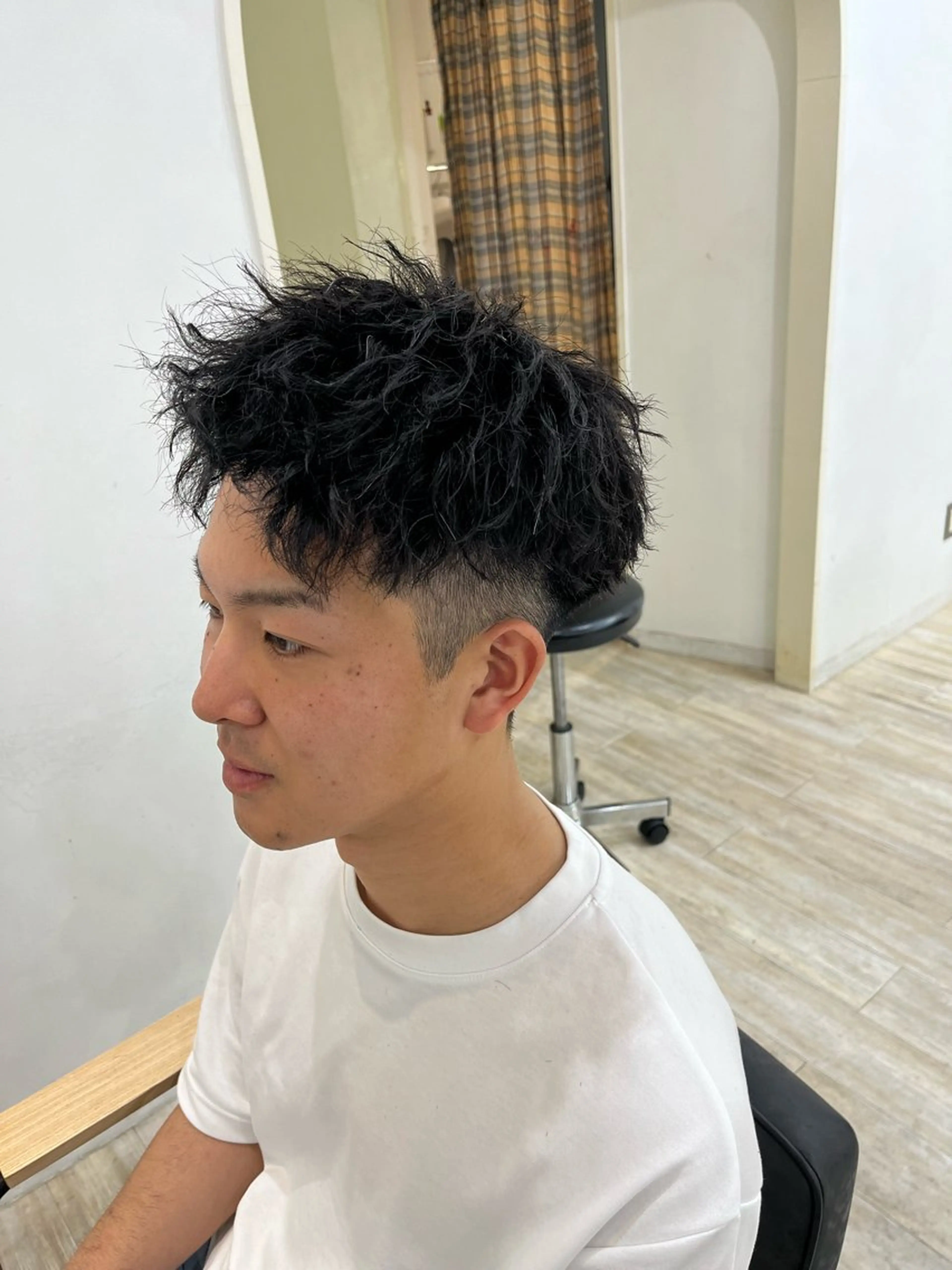 ショート パーマ メンズ Utata  literie所属・嵯峨 大地／パーマ／ ハード系／特殊系のヘアスタイル