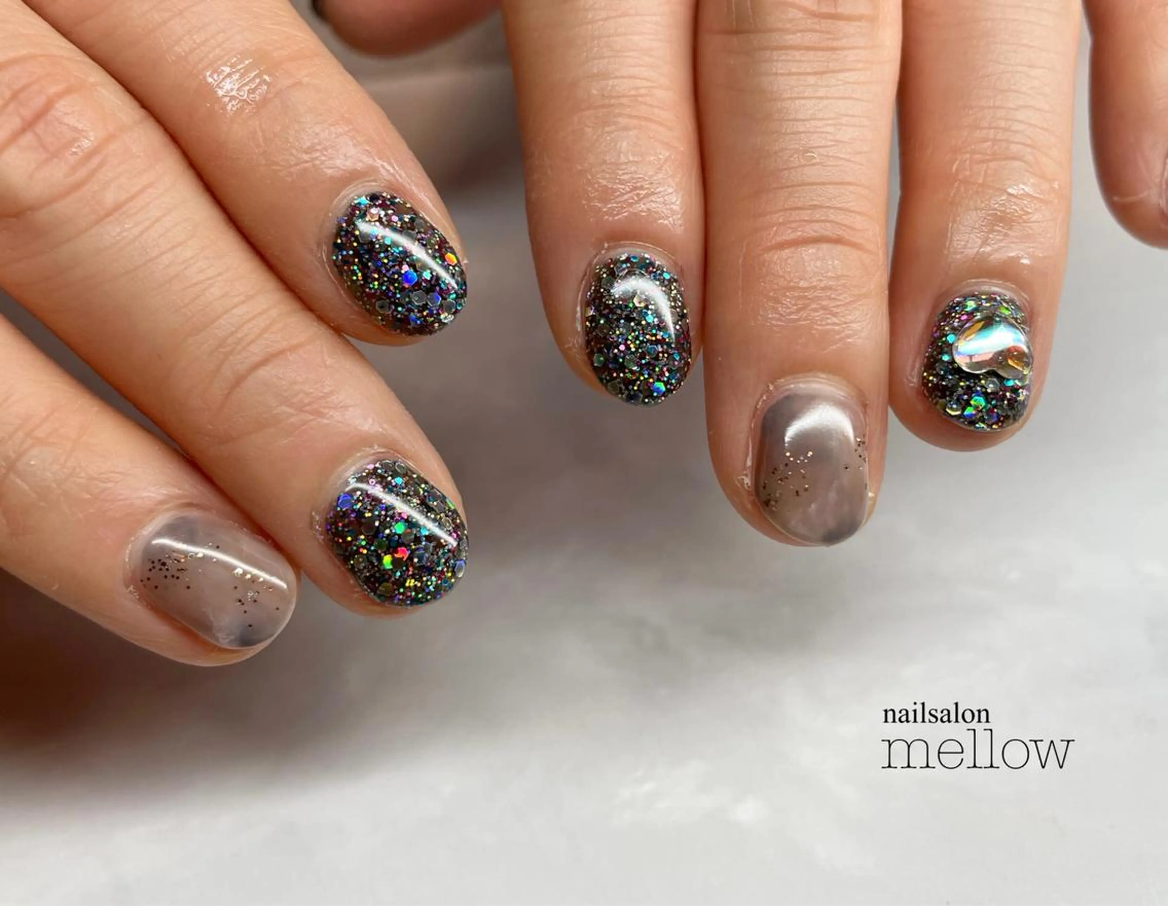 ネイル ラメ(グリッター) 大山 浩美のネイルデザイン