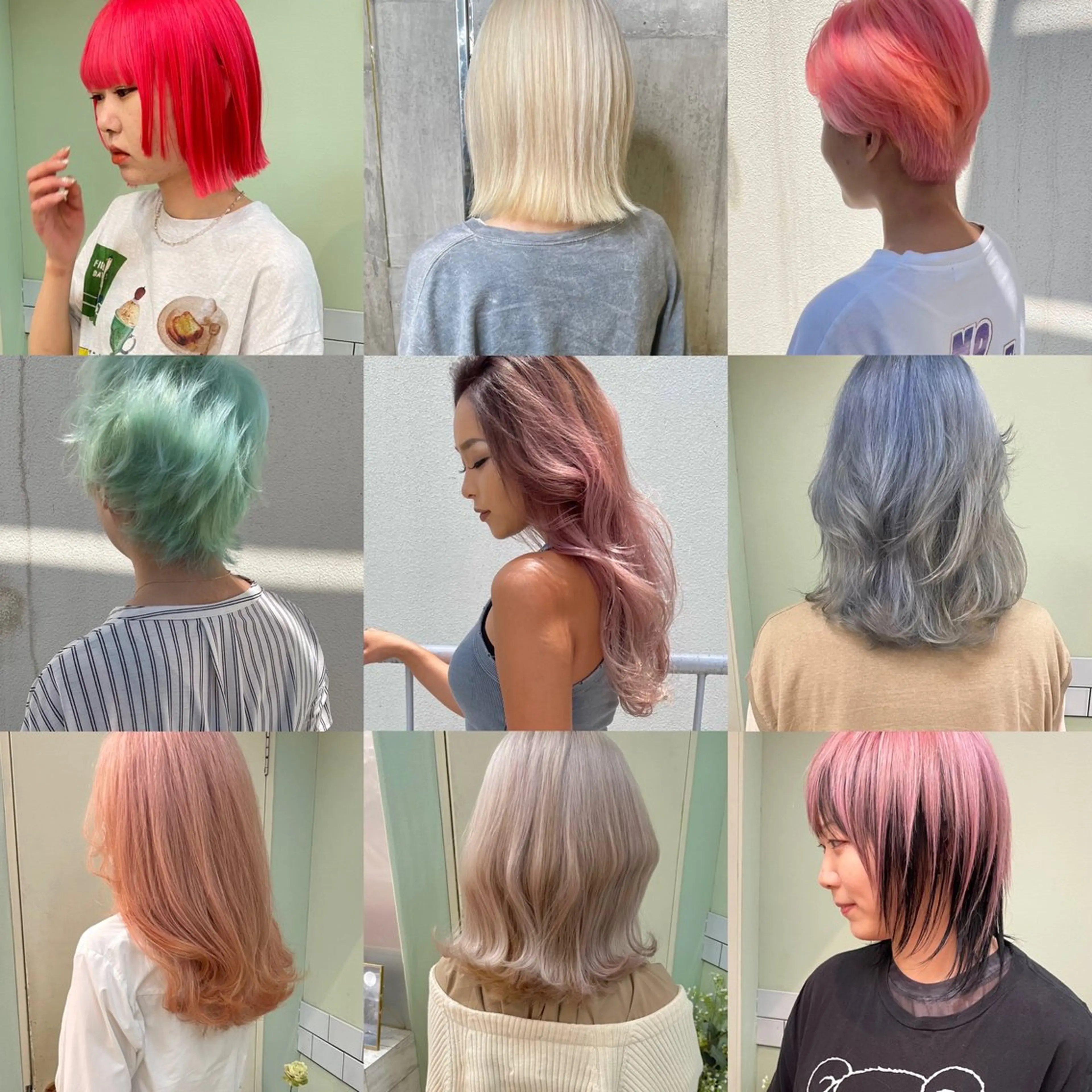 ミディアム カラー ブリーチ 髪質改善ｶﾗｰ ｹｱﾌﾞﾘｰﾁ/ﾀﾑのヘアスタイル