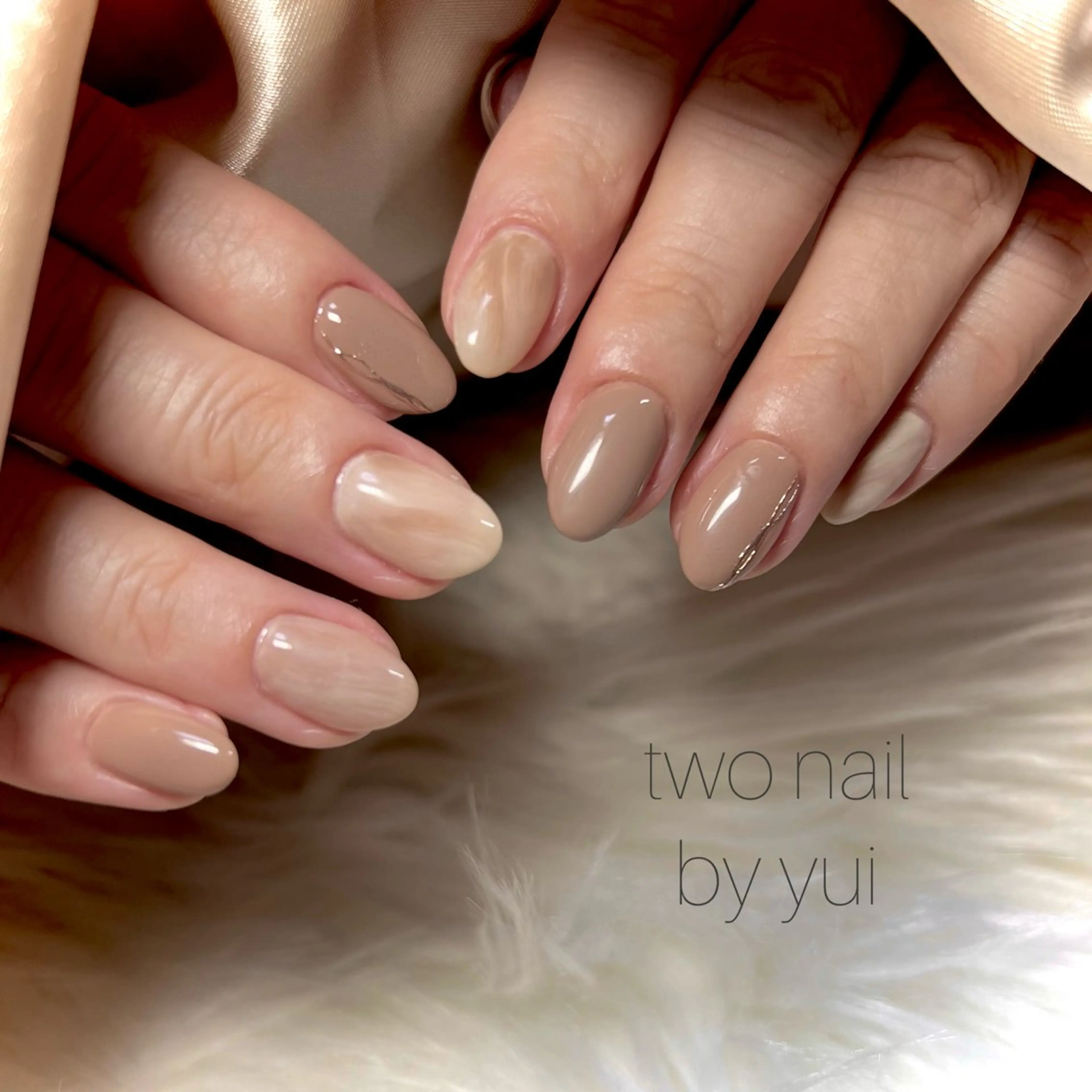 ネイル アートネイル ネイルチップ ホワイト ハンドネイル two nailのネイルデザイン