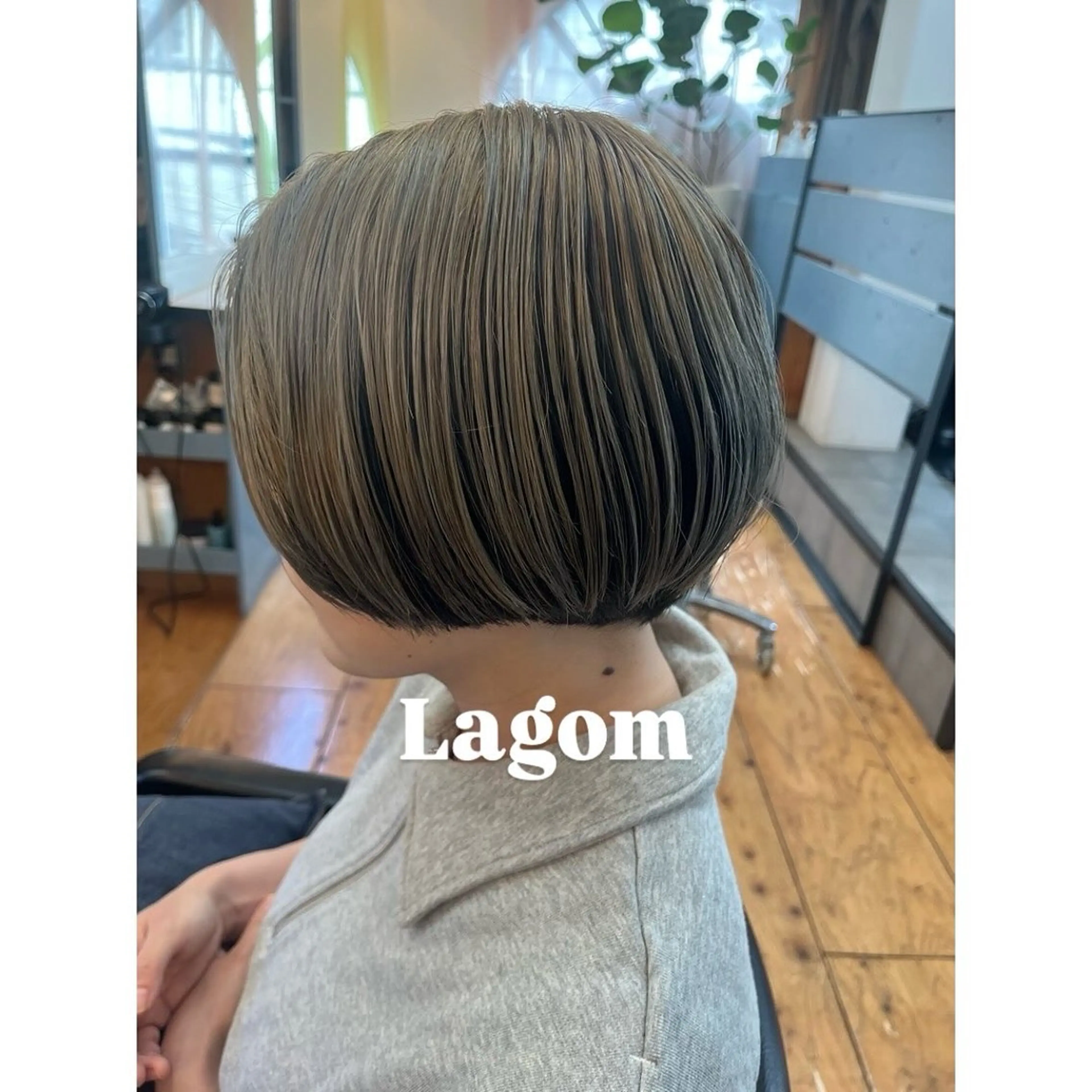 ショート カラー ボブ 髪質改善 ショートヘア トリートメント カット ヘアカラー トリートメント Lagom(ラゴム) なかだのヘアスタイル