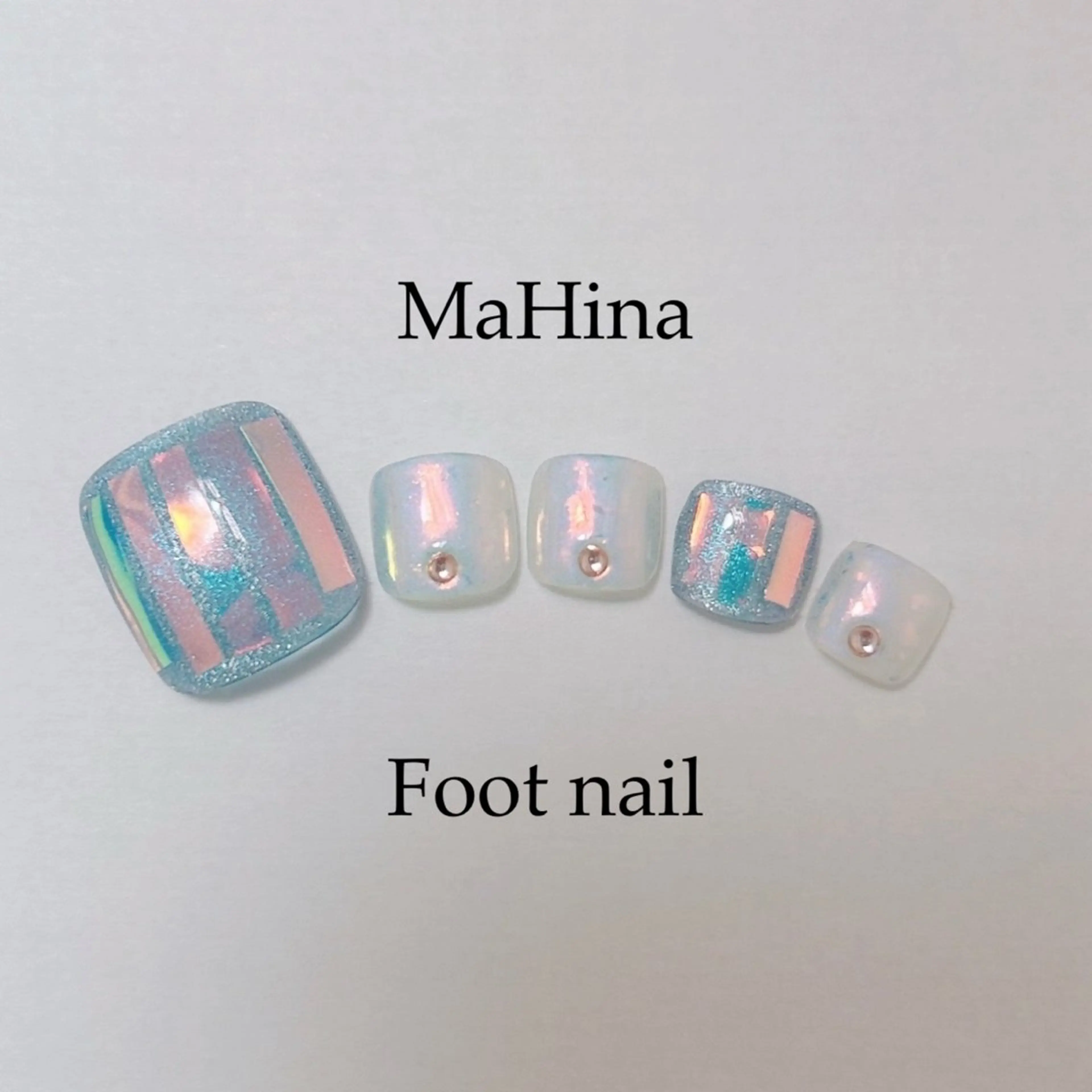 ネイル オーロラネイル フットネイル ジェルネイル マグネットネイル ミラーネイル フットネイル Healing Salon...MaHina(マヒナ)所属・MaHina🌙 salonのネイルデザイン