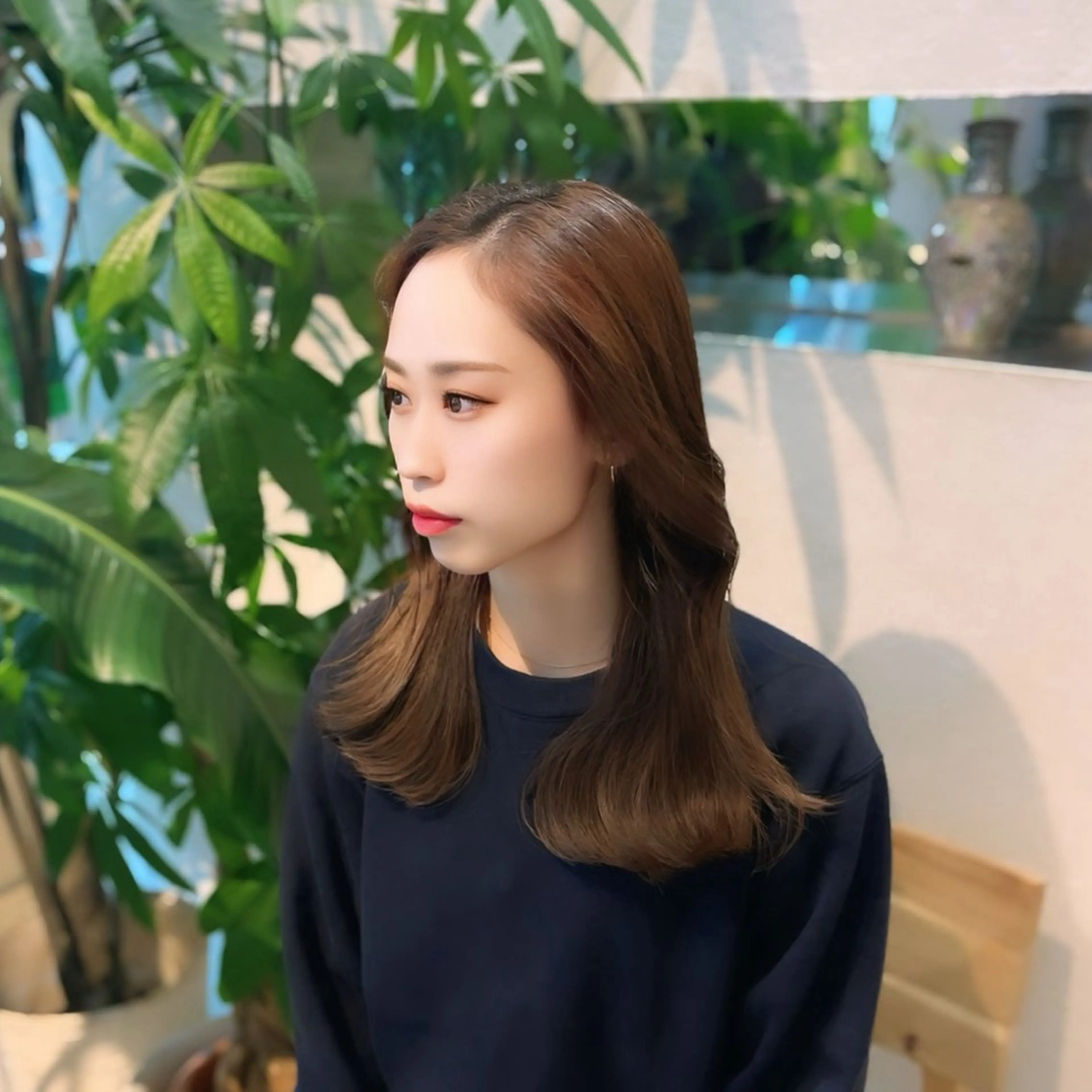 セミロング トリートメント suzuka/透明感 カラー 美髪縮毛矯正のヘアスタイル