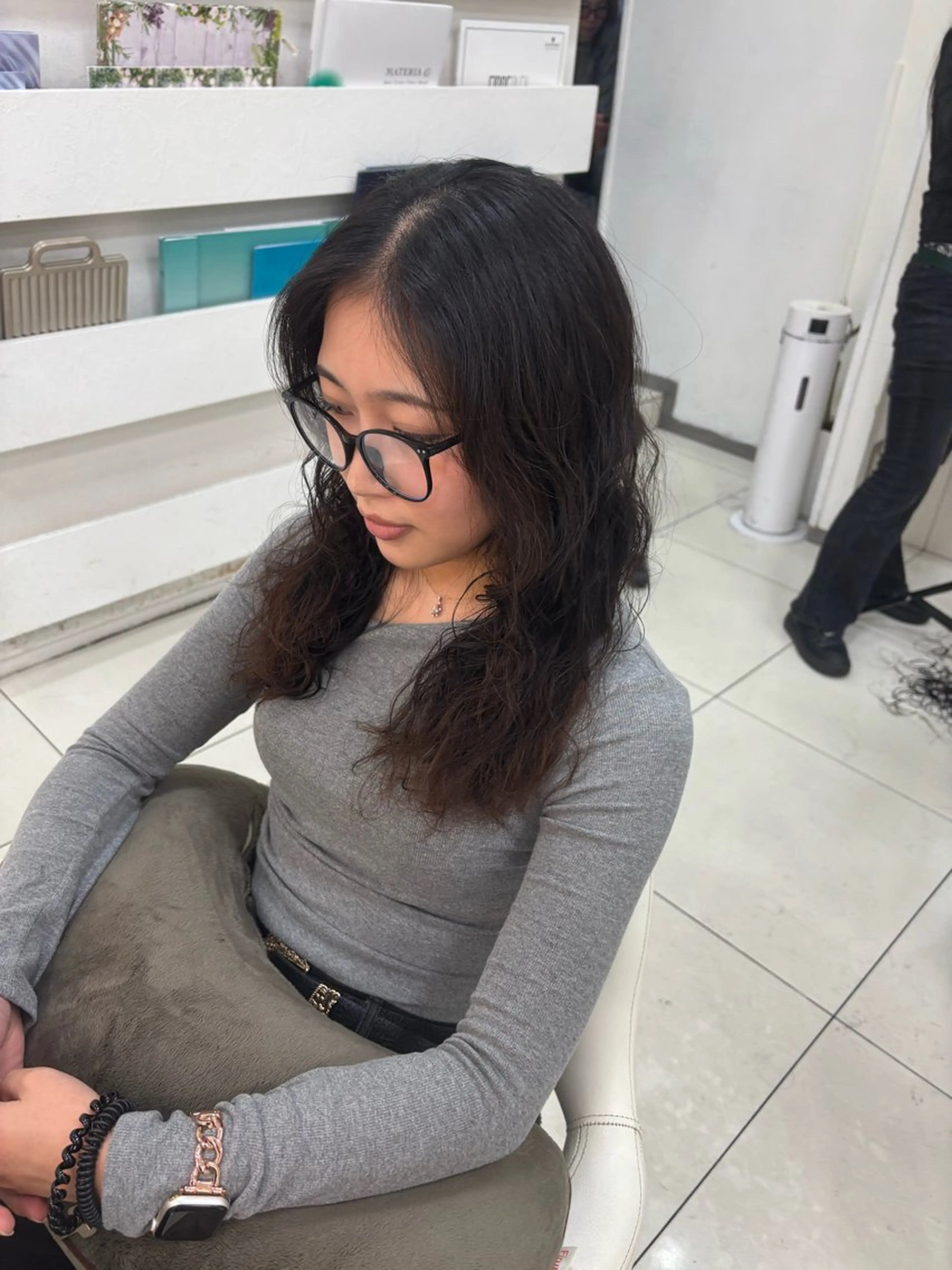 ロング パーマ カット パーマ Ash 小岩店 ハセベのヘアスタイル