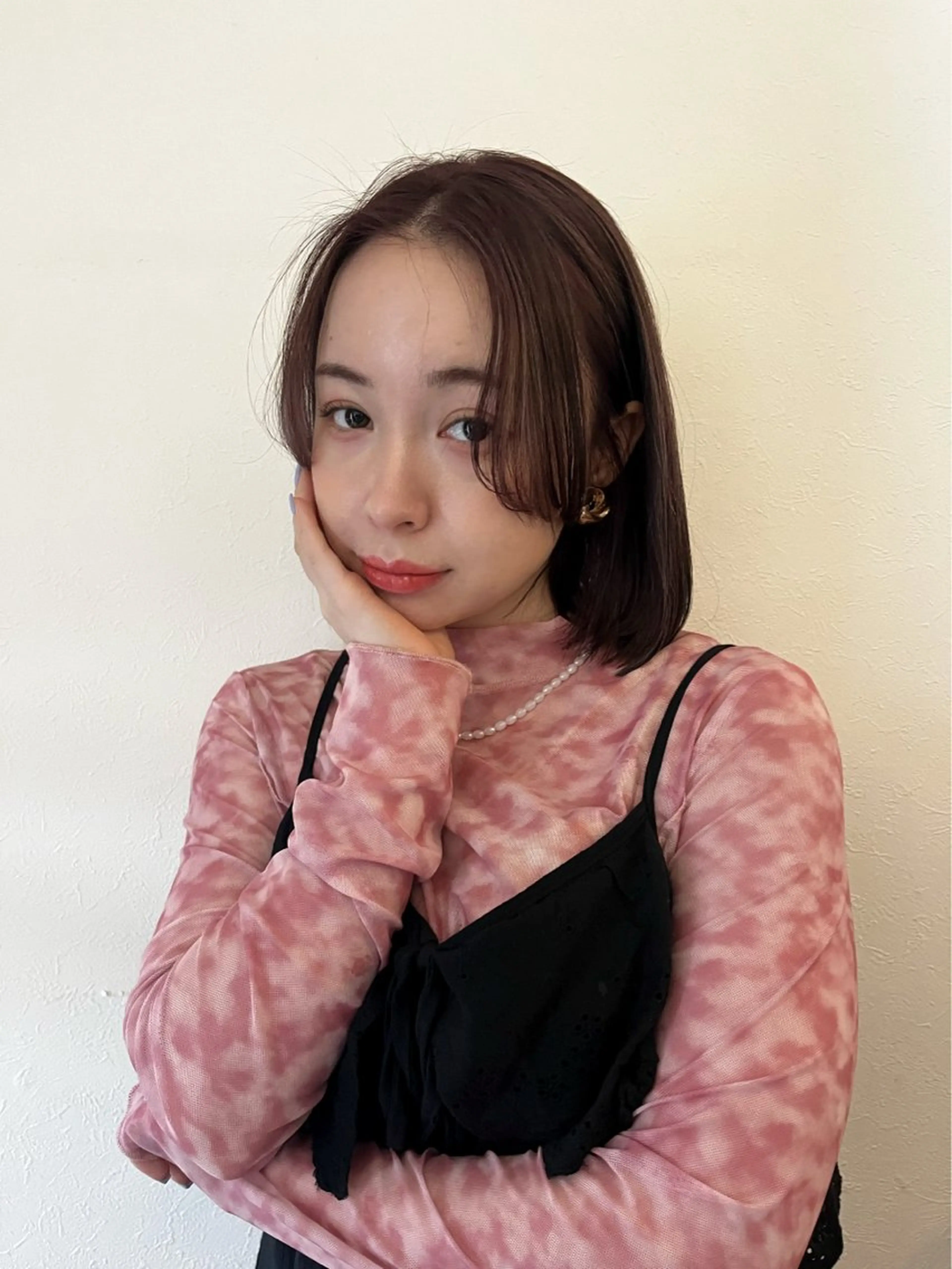 ショート カラー ボブ 上品な暖色/丸みボブ Chie🪷のヘアスタイル