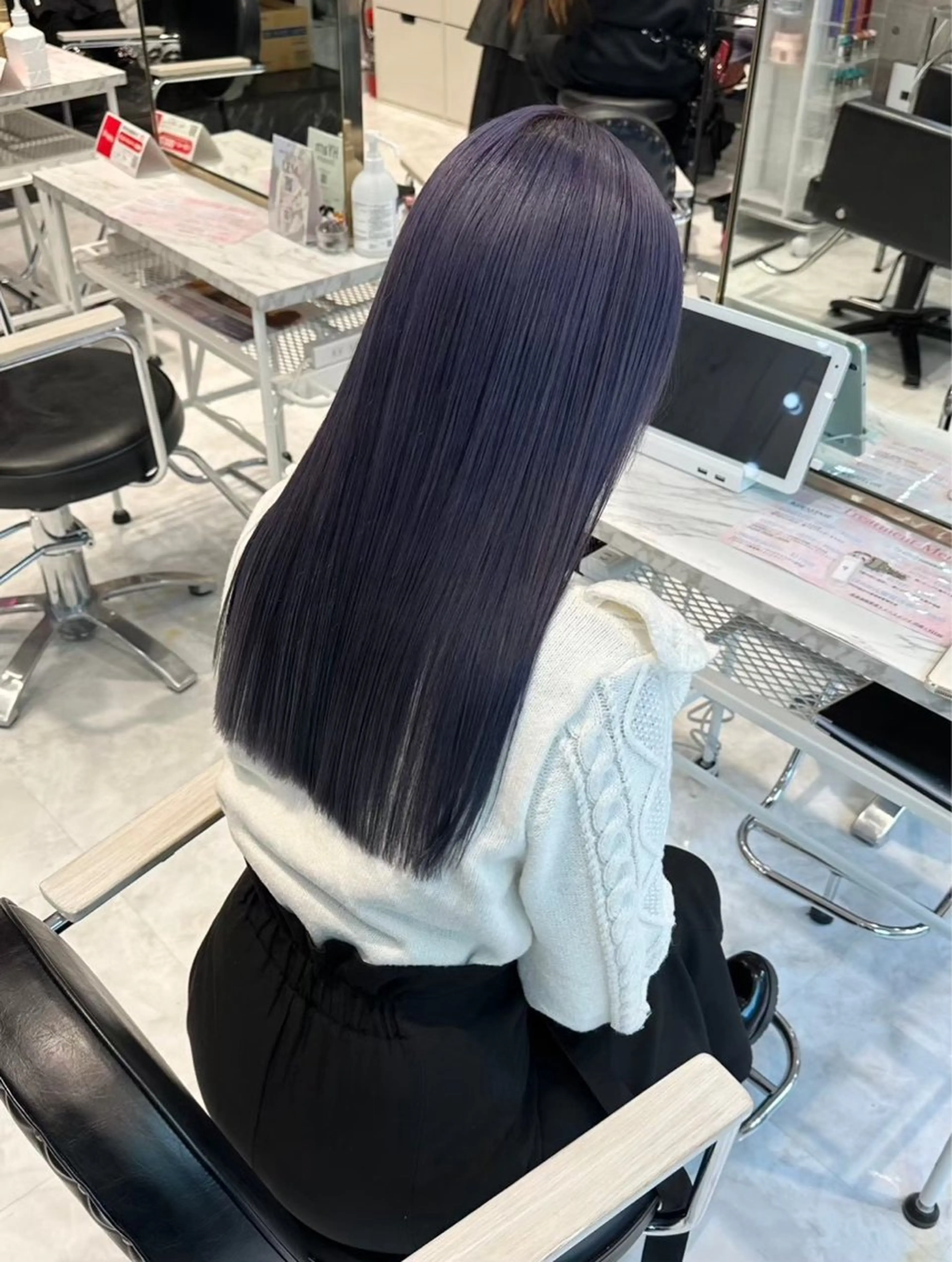 【🐈‍⬛💙ブルーブラック🦋🖤】リタッチ➕オンカラーの写真