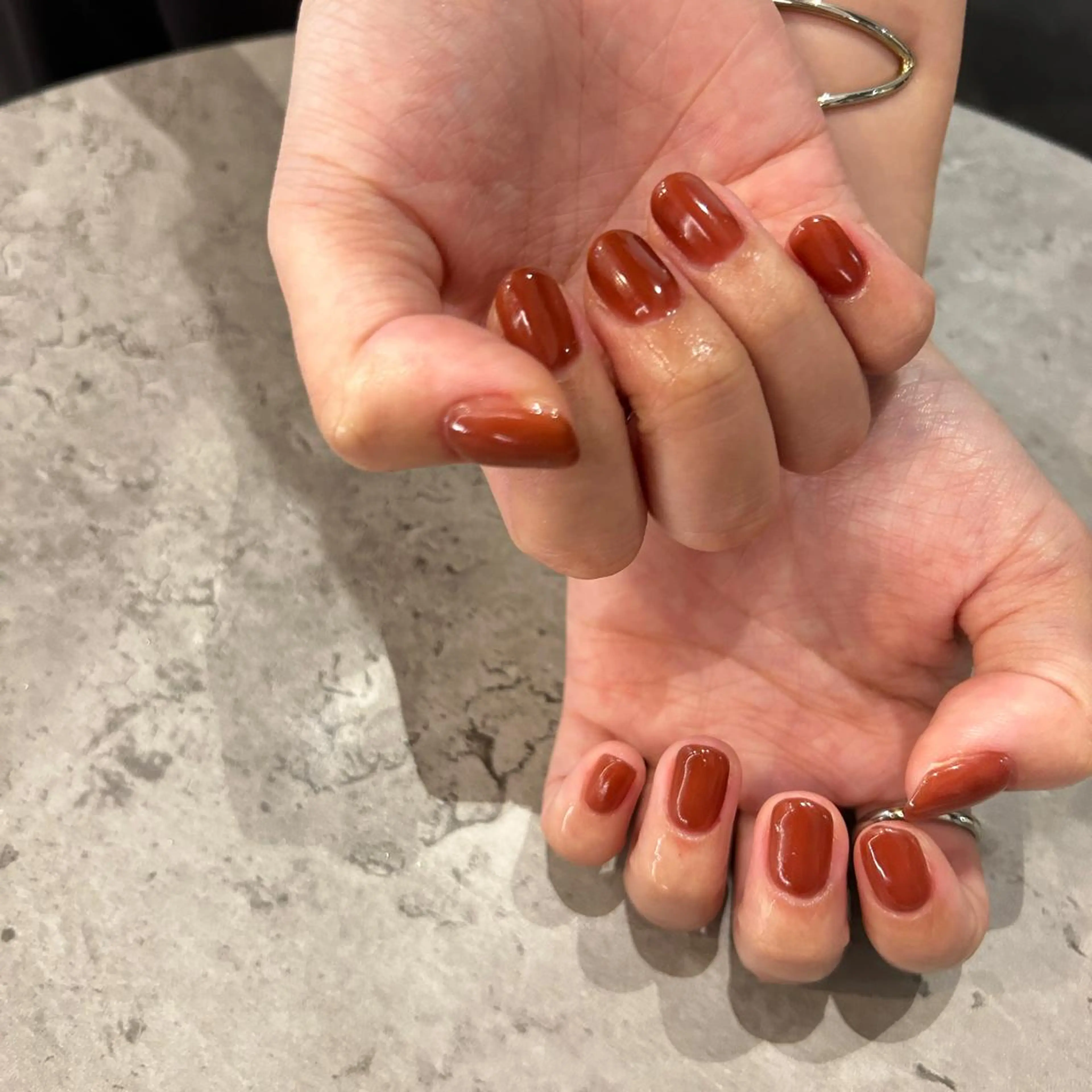 ネイル ブラウン ハンドネイル sayaka 🩰のネイルデザイン