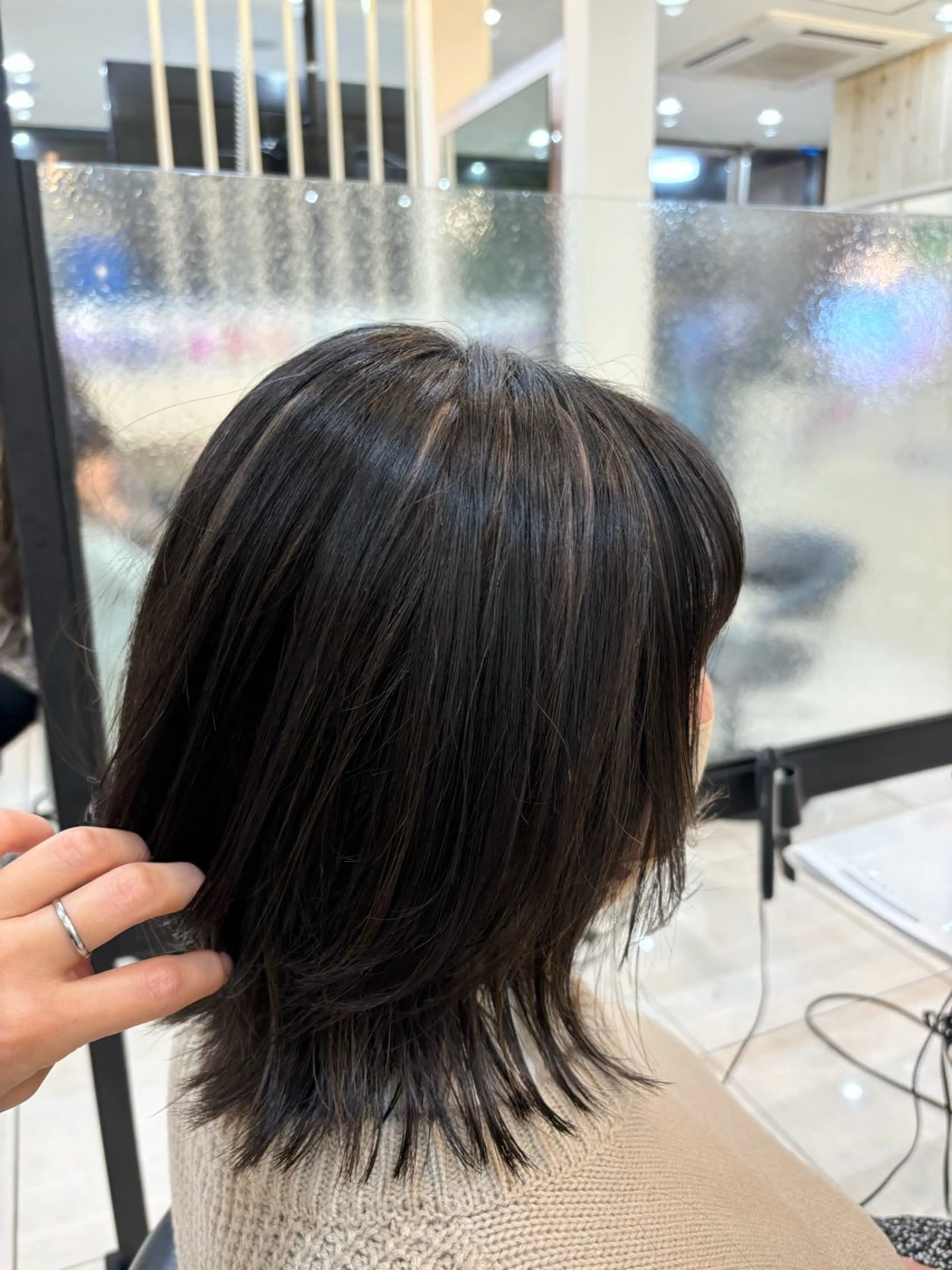 ミディアム カラー ハイライトカラー くびれヘア ハイライト カット ヘアカラー 田野倉NEXT店 美髪ニストのヘアスタイル