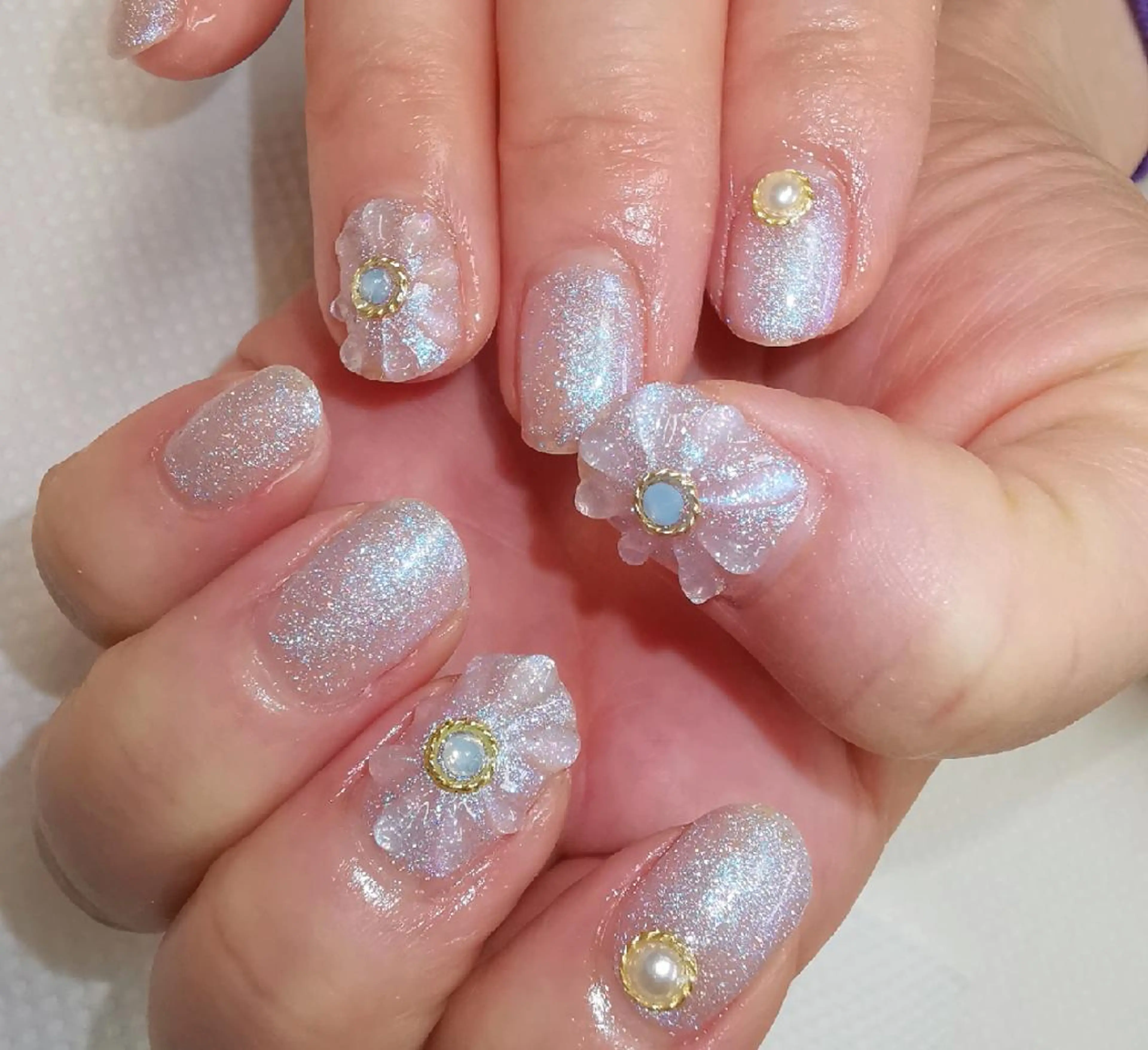 ネイル フラワーネイル ぷっくりネイル ハンドネイル reve あやののネイルデザイン