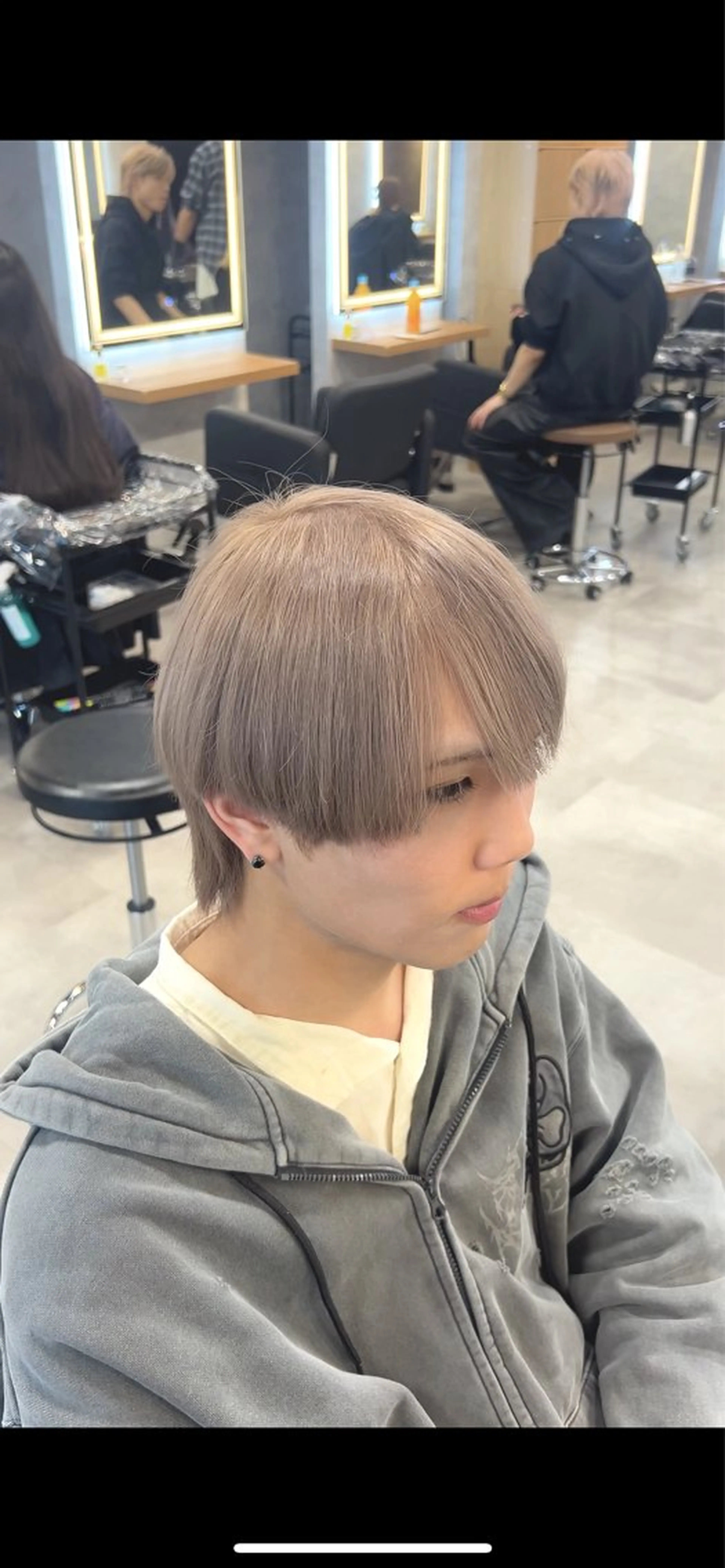 【🏆ミニモ限定メニュー🏆】ケアブリーチダブルカラー【スタイリング込み🤩】men'sの写真