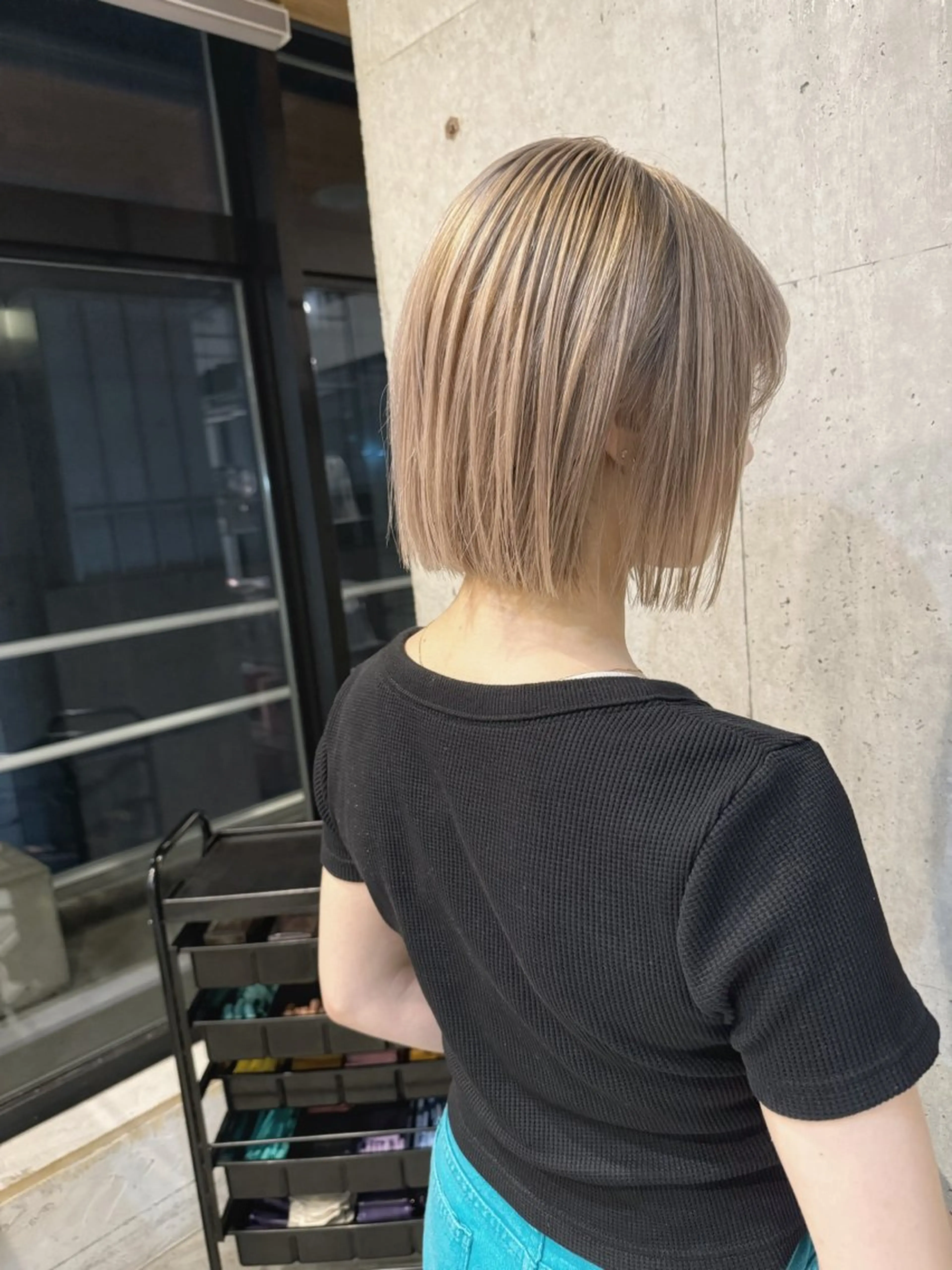 ミディアム ヘアカラー トリートメント ベージュカラー/新潟 カラー特化/落合優吾のヘアスタイル