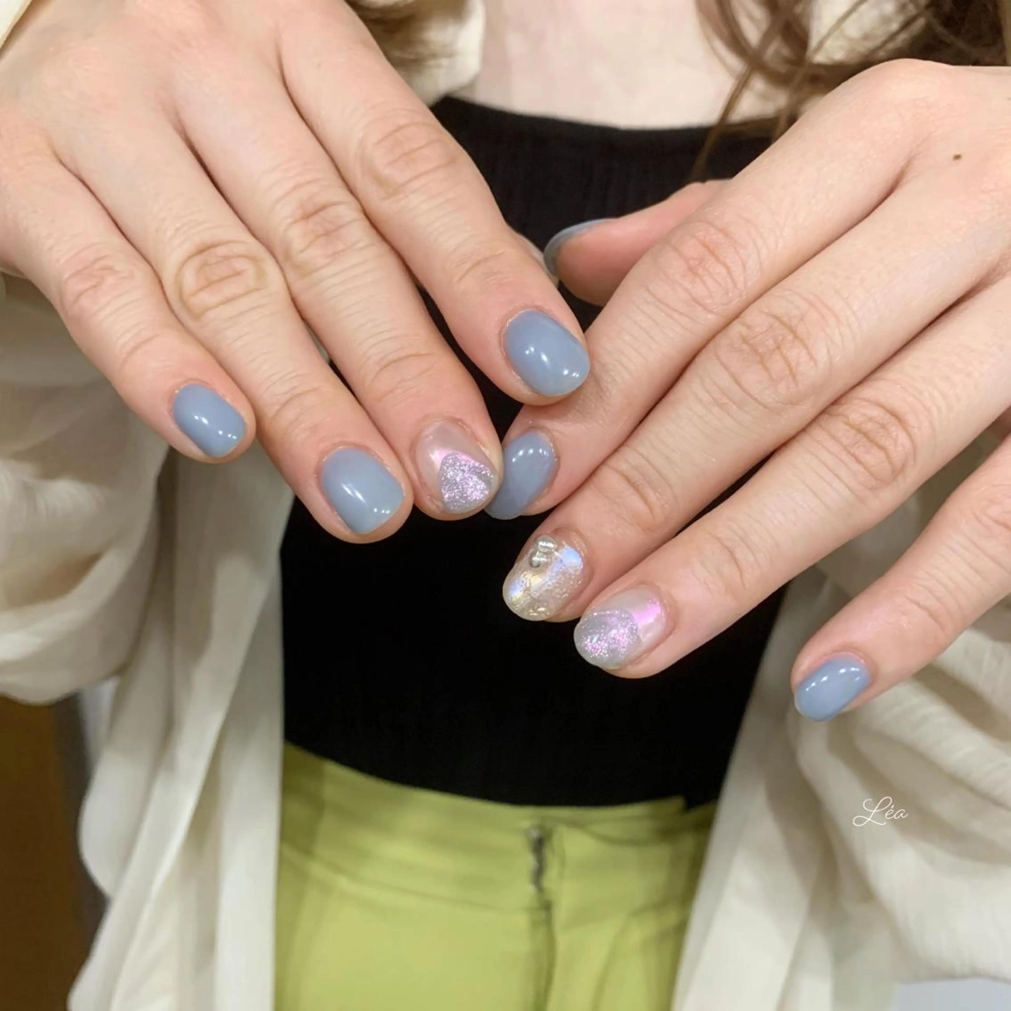 ネイル アートネイル ジェルネイル ワンカラーネイル パラジェル ソフトジェル Léa nailのネイルデザイン